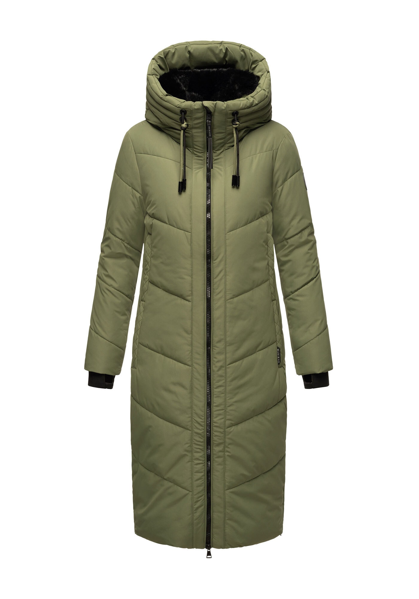 Marikoo Winterjacke »Nadaree XVI« Stepp Mantel mit großer Kapuze