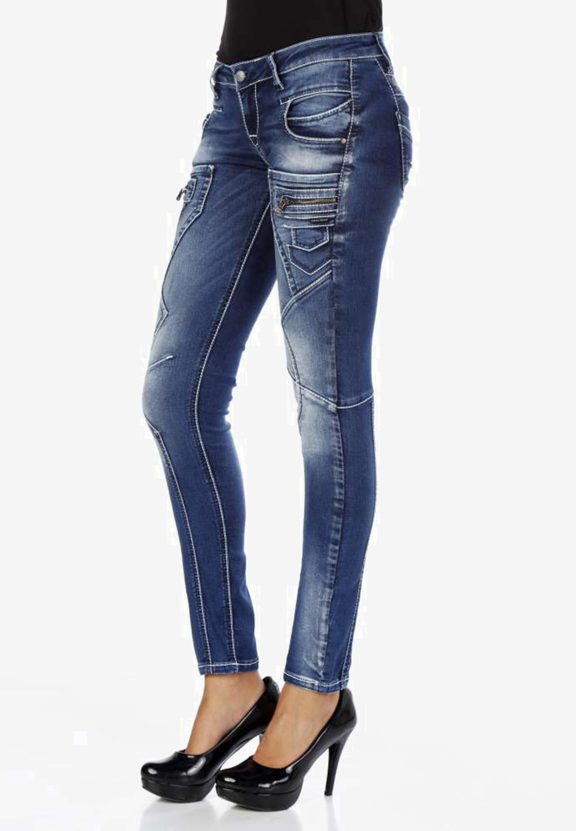 Cipo & Baxx Bequeme Jeans, mit niedriger Taille in Skinny Fİt