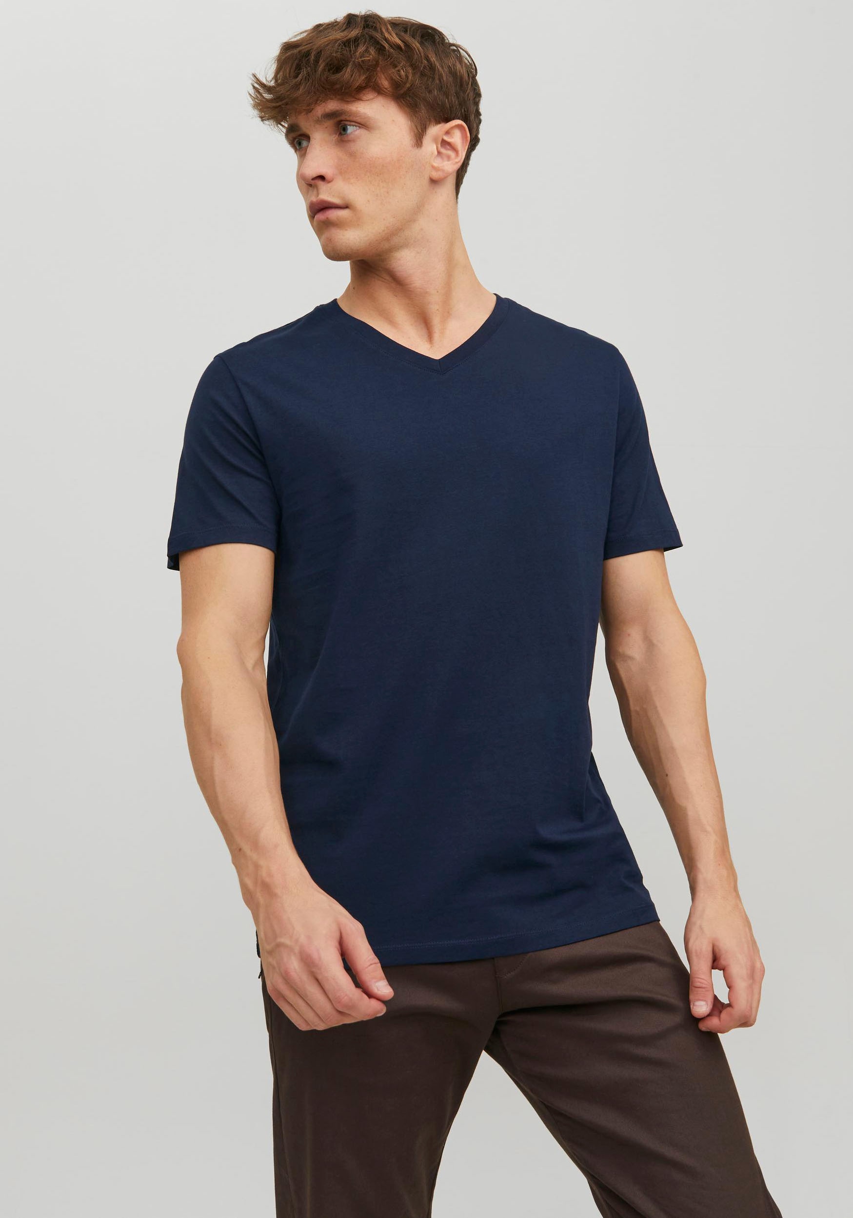 Jack & Jones V-Shirt "JJEORGANIC BASIC TEE" günstig online kaufen