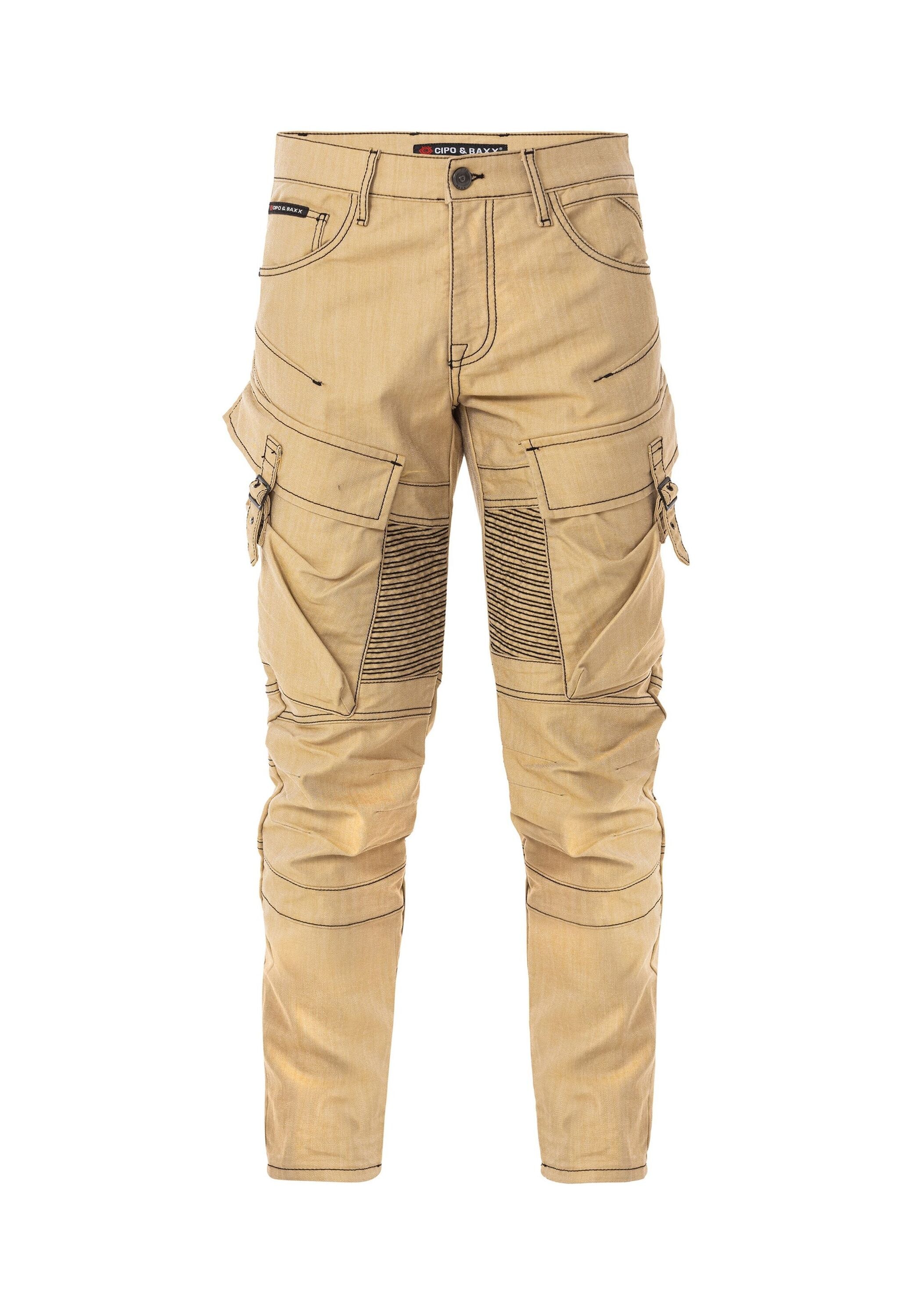 Cipo & Baxx Cargojeans "Cipo & Baxx Jeans" im Used-Look, CD-523