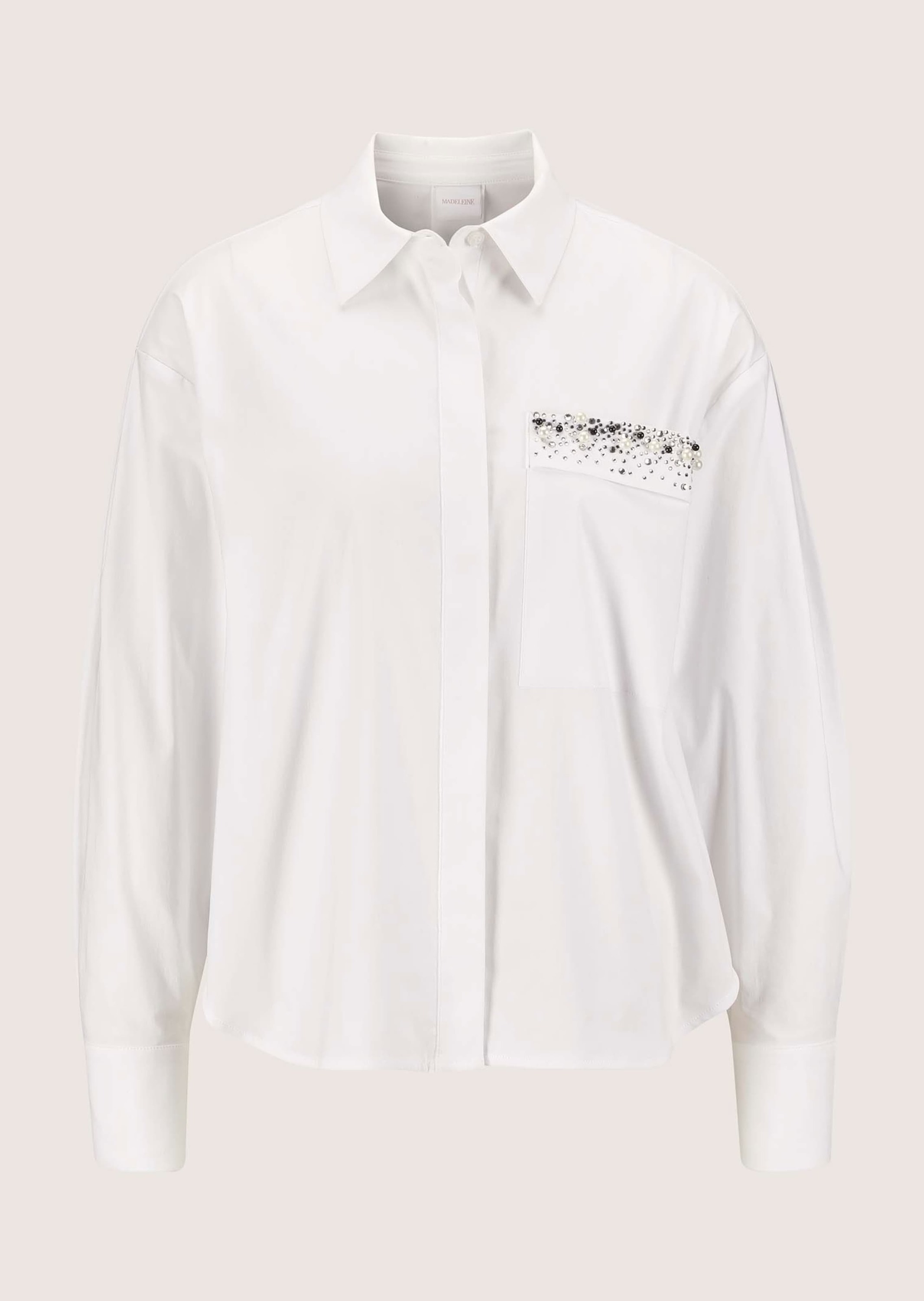 MADELEINE Langarmbluse "Hemdbluse Elegante Bluse mit Strassdetails" günstig online kaufen