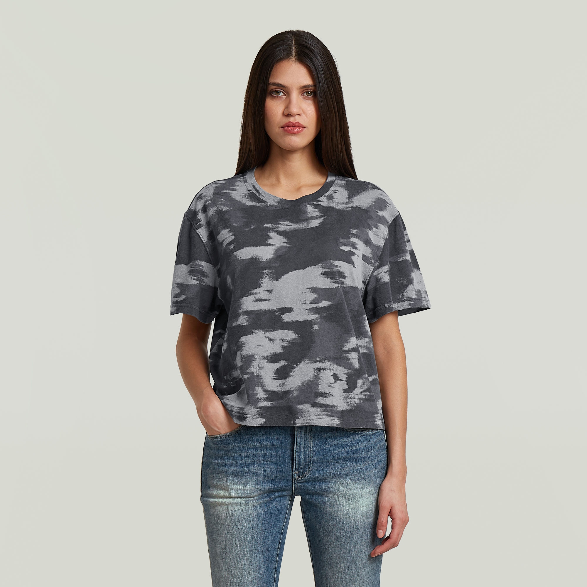 G-STAR 1100000002199 "Regular Camo r t wmn" mit Allover-Print, Rundhals