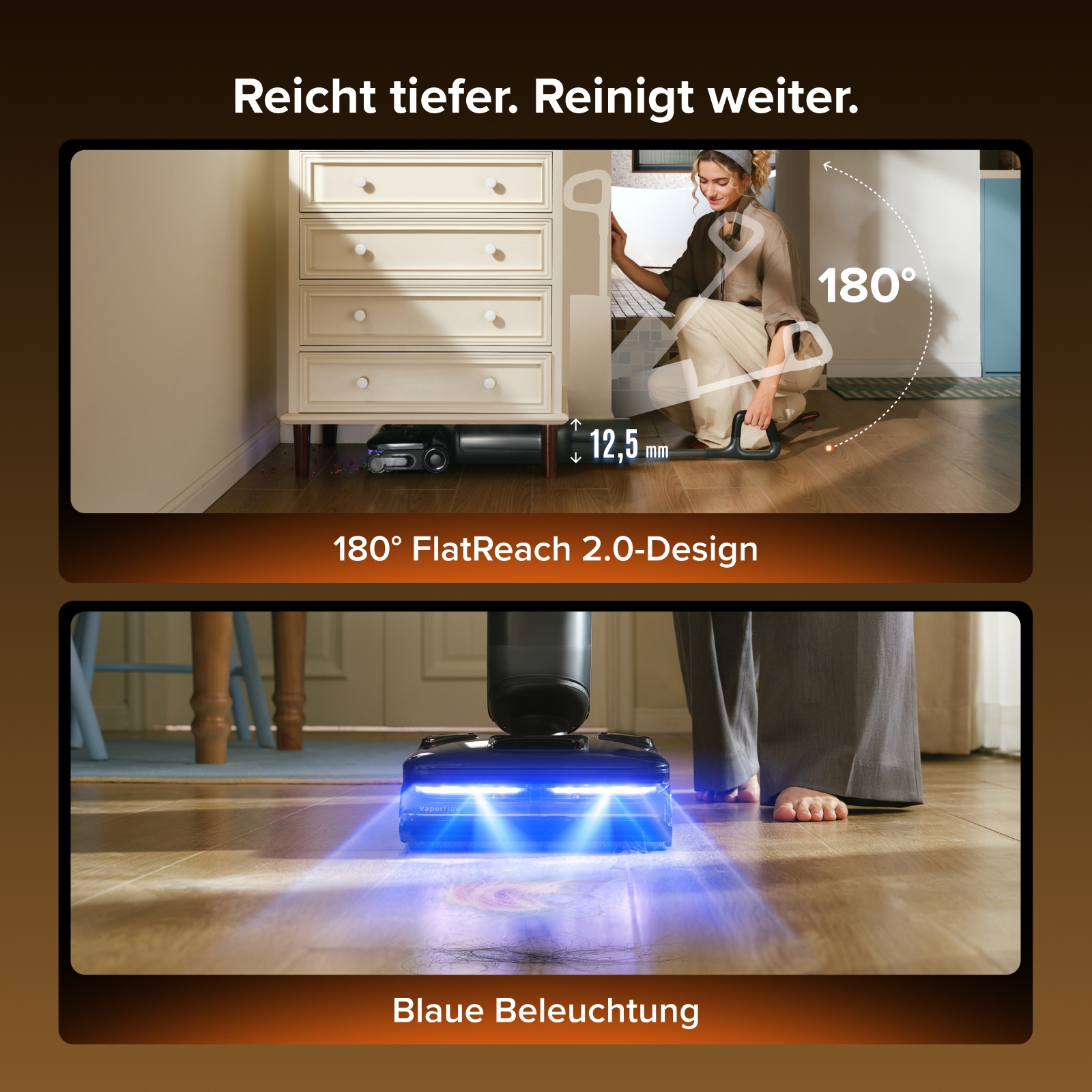 Roborock Nass-Trocken-Sauger »F25 Steam Dampfreiniger mit 25.000 Pa Saugleistung« Steam-Modus, 95 °C Selbstreinigung und 95 °C Trocknung