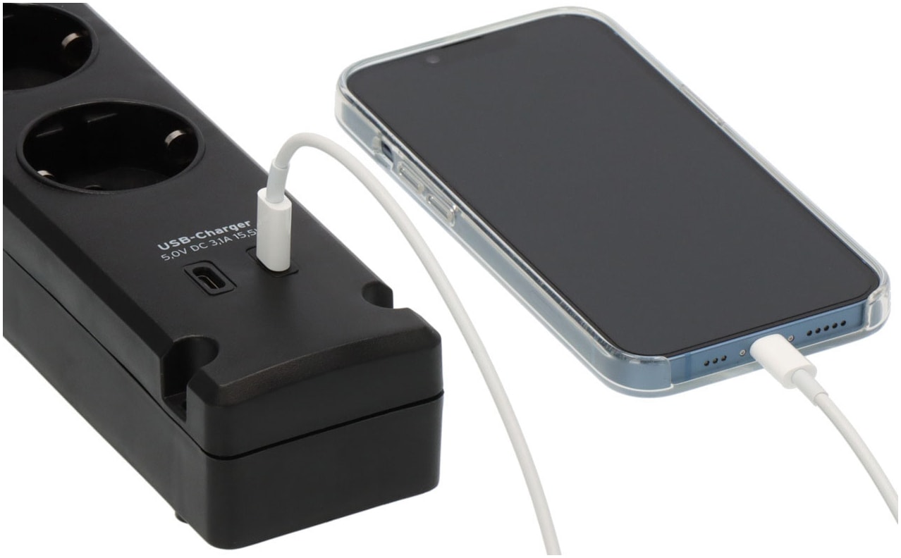 Brennenstuhl Steckdosenleiste »Bremounta Steckdosenleiste mit 2 USB C-Ladebuchsen« 7-fach (Ein- / Ausschalter | USB-Anschluss Schutzkontaktstecker Kabellänge 3 m)
