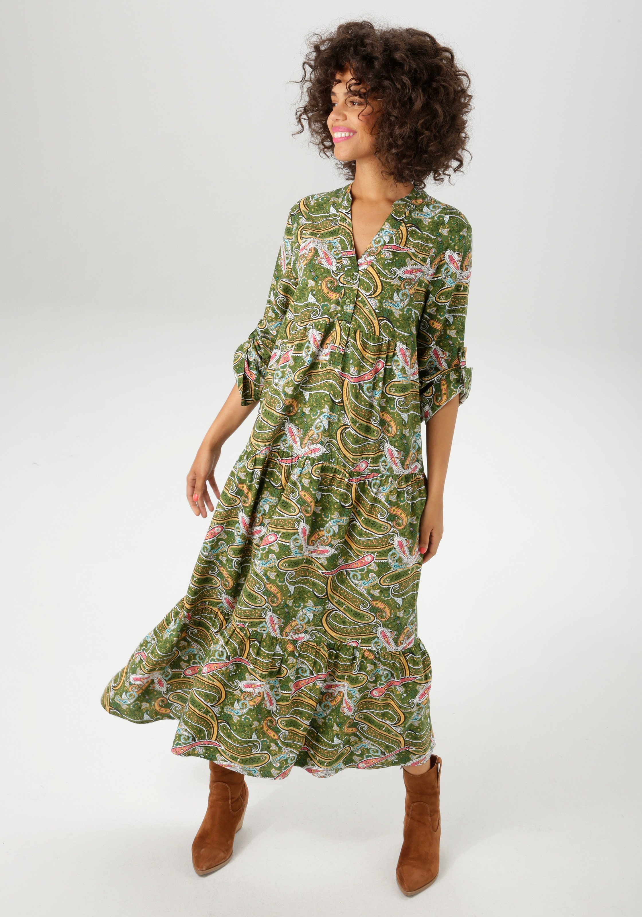 Aniston CASUAL Maxikleid, mit farbenfrohen Paisley-Muster bedruckt - NEUE K günstig online kaufen