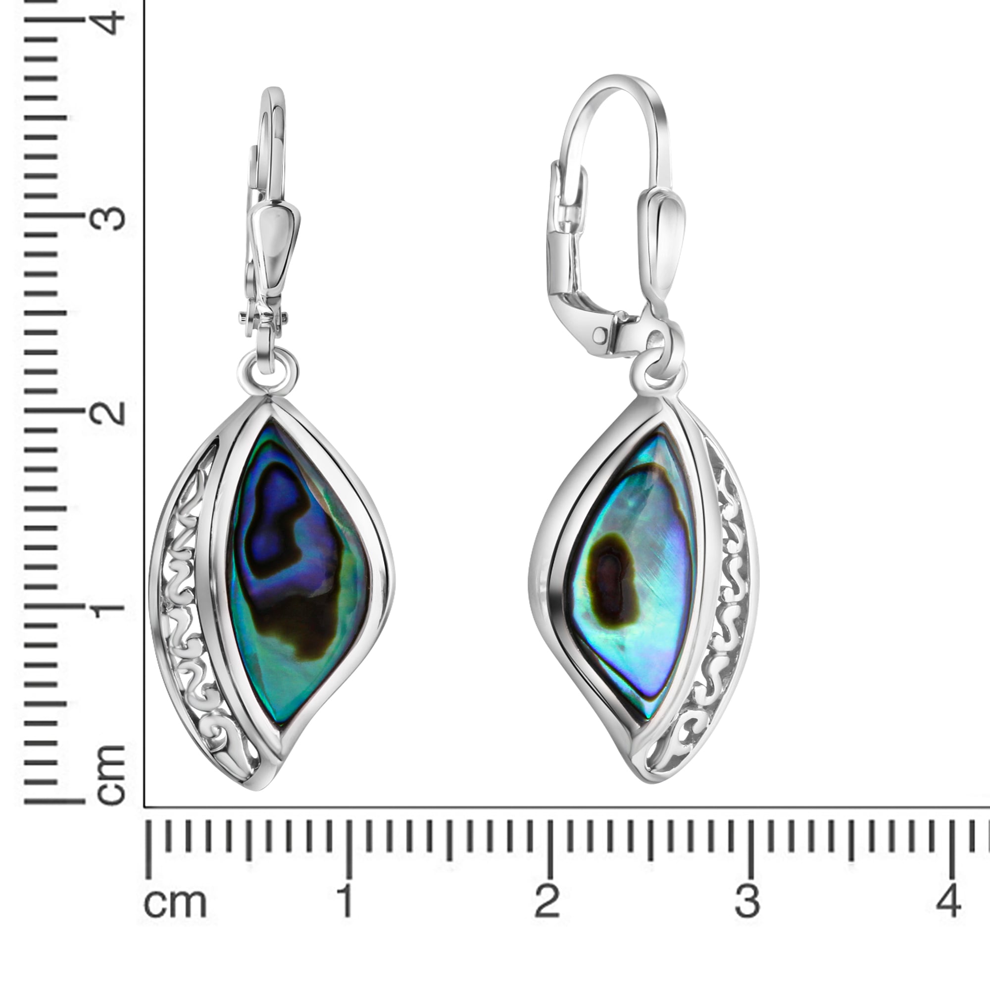 Vivance Paar Ohrhänger »925-Sterling Silber rhodiniert Abalone«