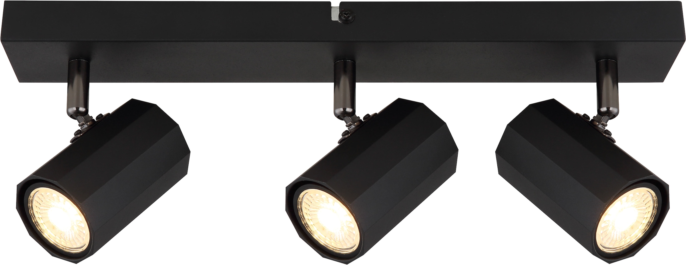 GLOBO LIGHTING Deckenstrahler »JAMES«, Leuchtmittel GU10 | ohne Leuchtmittel, Deckenspot/schwarz/Wohnzimmer/Flur/Schlafzimmer