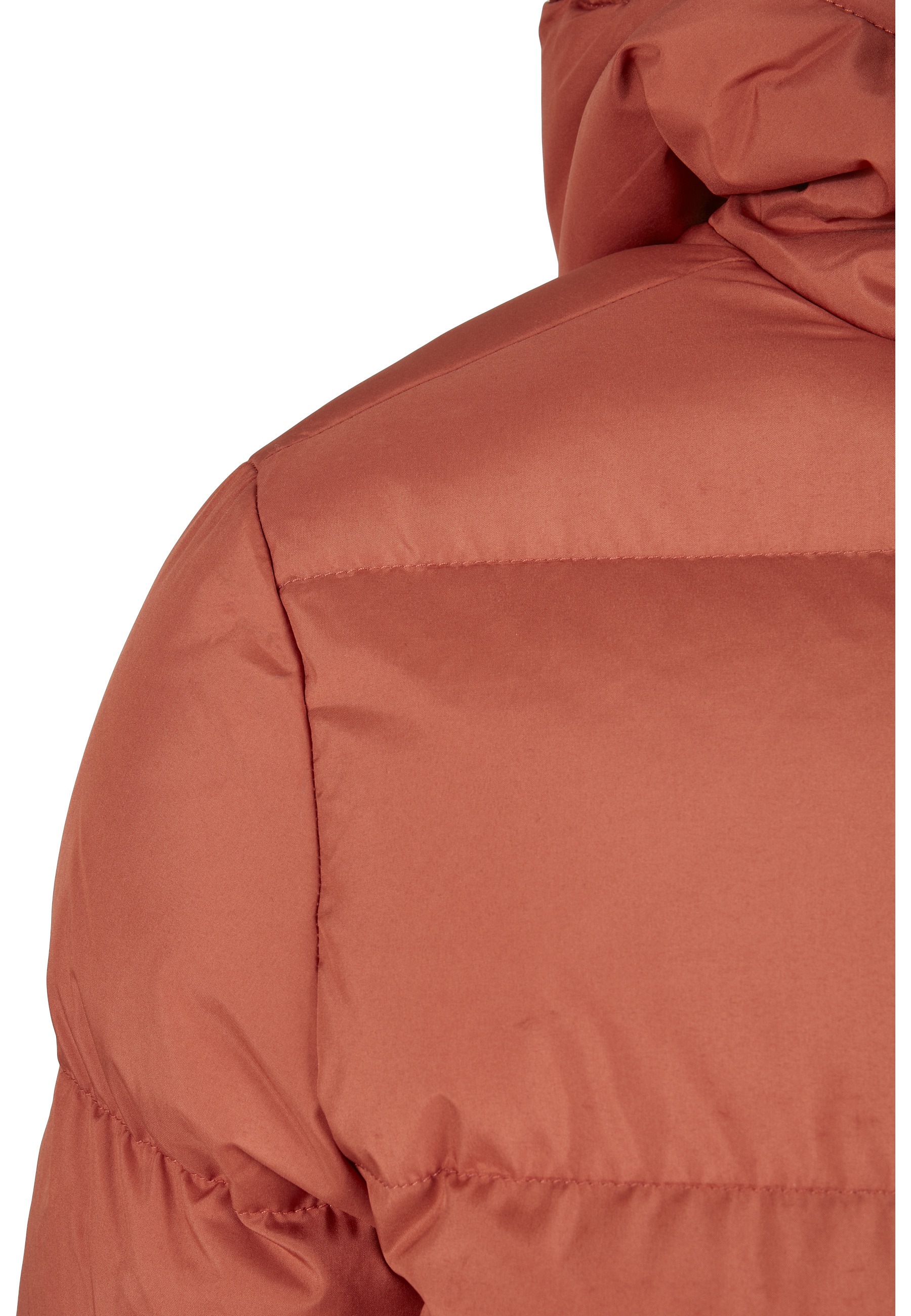 Winterjacke URBAN CLASSICS "Urban Classics Damen Ladies Hooded Puffer Jacket", Damen, Gr. XXL, rotearth, 100% Polyester, unifarben, normal, ohne Ausschnitt, Jacken Winterjacke 3