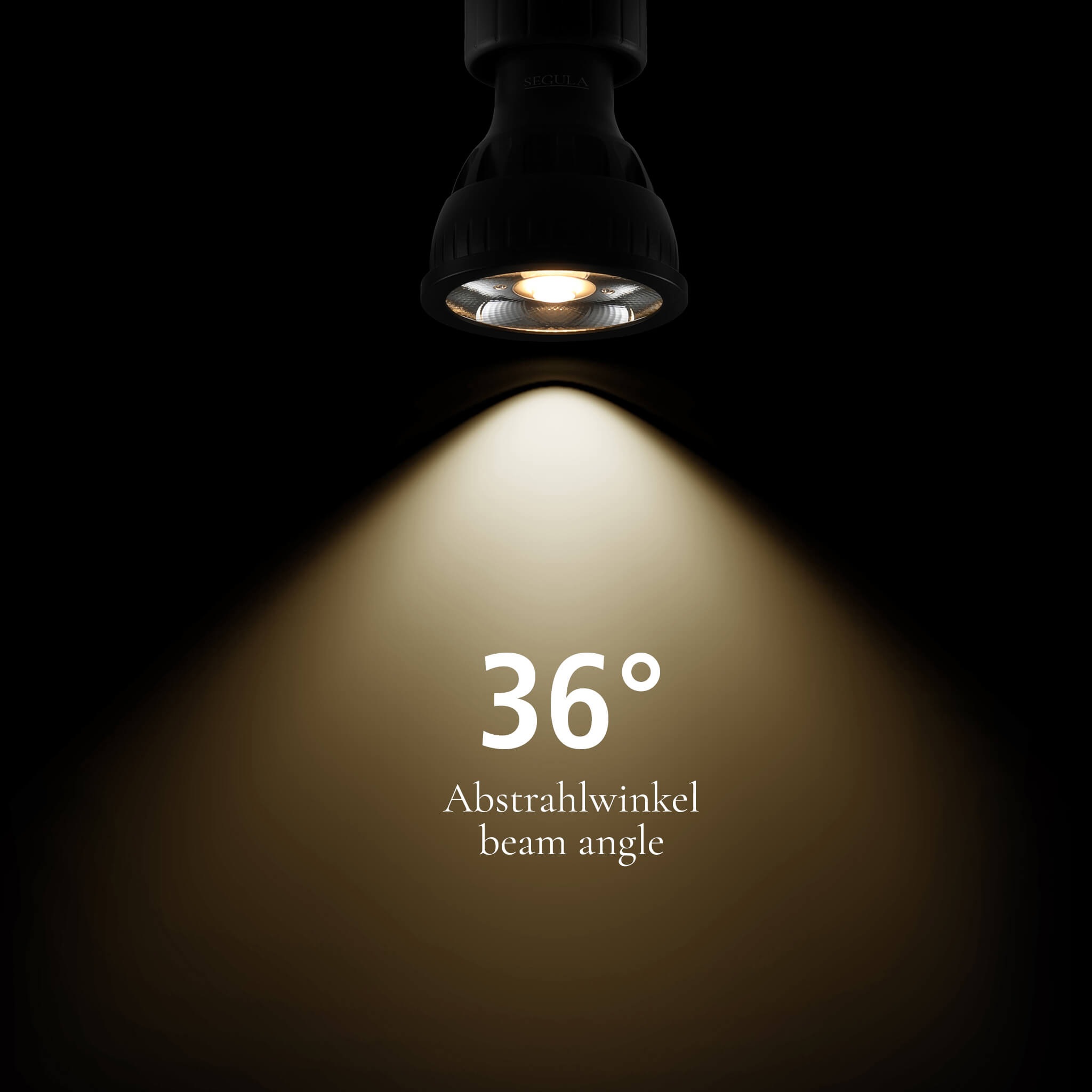 SEGULA LED-Leuchtmittel »GU10 Reflektor 36° Ambient dimming« GU10 1 Stk. Farbwechsler LED Reflektor 36° Ambient GU10, 8W, 2000-2700K, schwarz