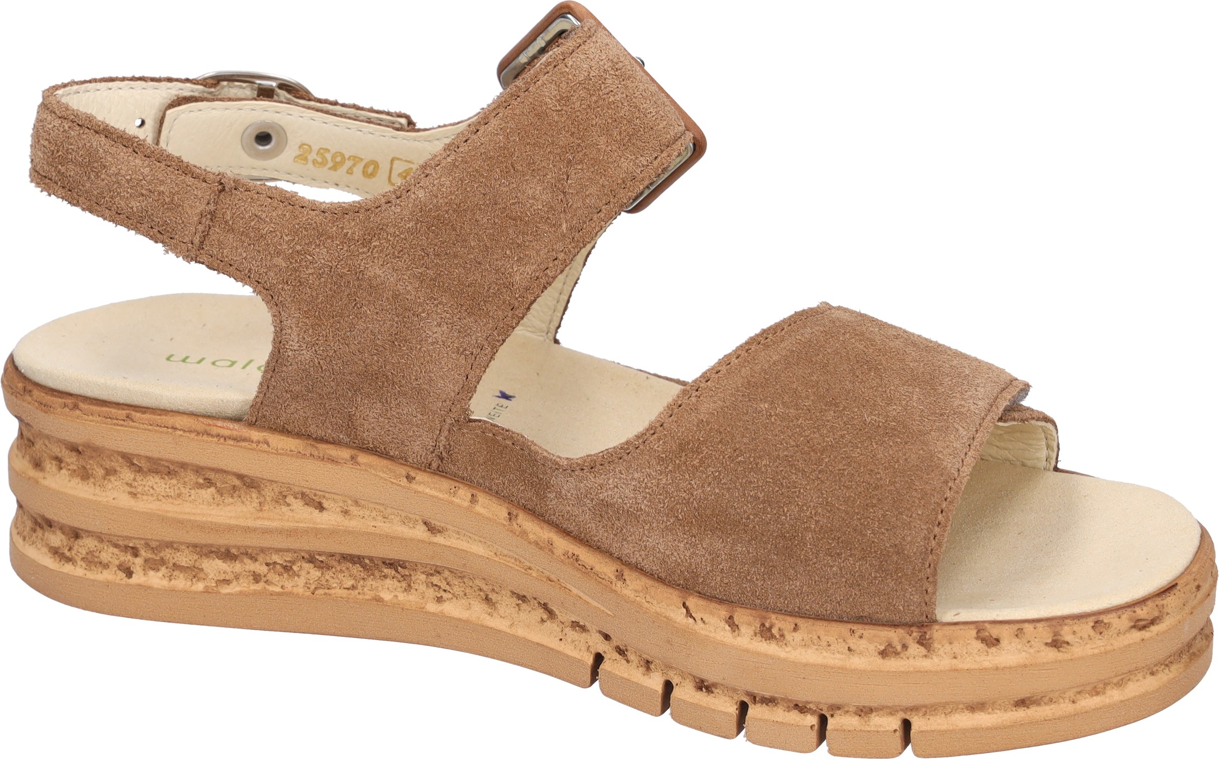 Waldläufer K-Arlene Platform Sandal Nut Brown 6.5 3