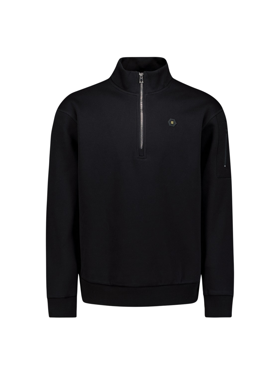 NO EXCESS Sweater »No Excess Half-Zip-Pullover Sweater Half Zip Brushed«
