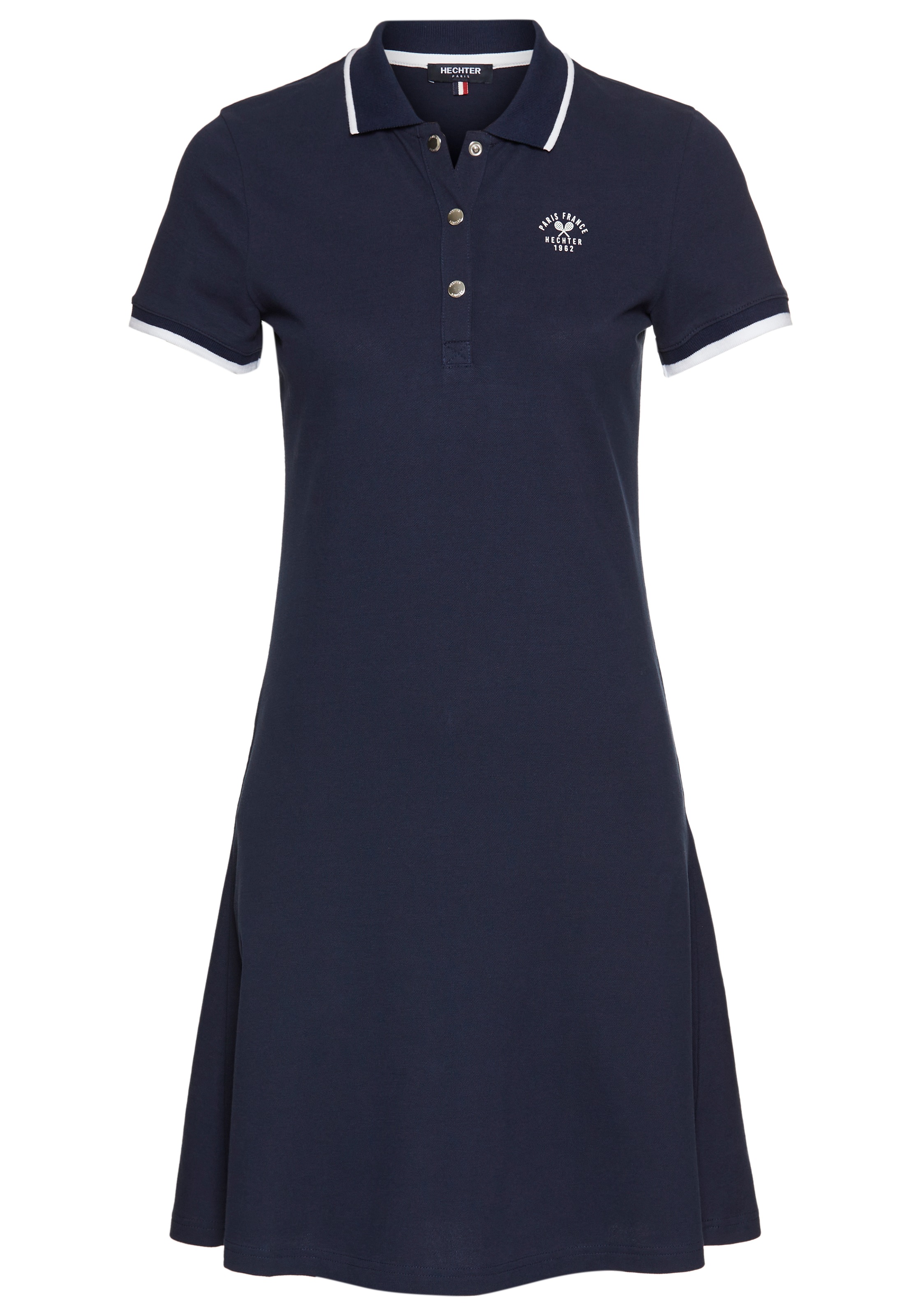 HECHTER PARIS Polokleid, mit Kontrastdetails und Logoprint