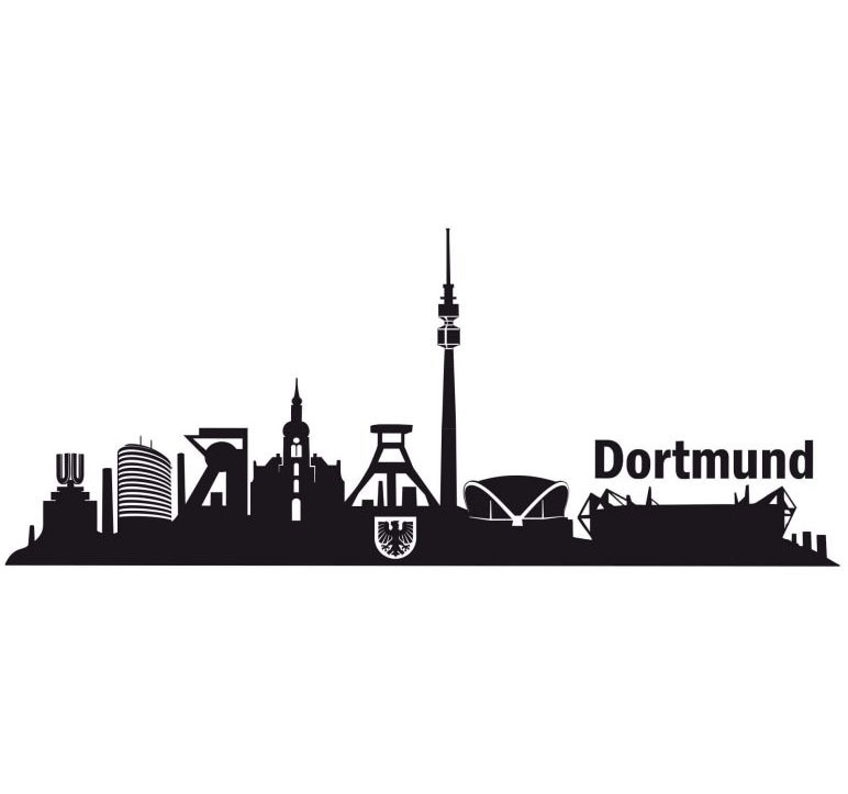 St.) (1 Dortmund kaufen BAUR 90cm«, »XXL Wandtattoo Wall-Art Skyline Stadt |