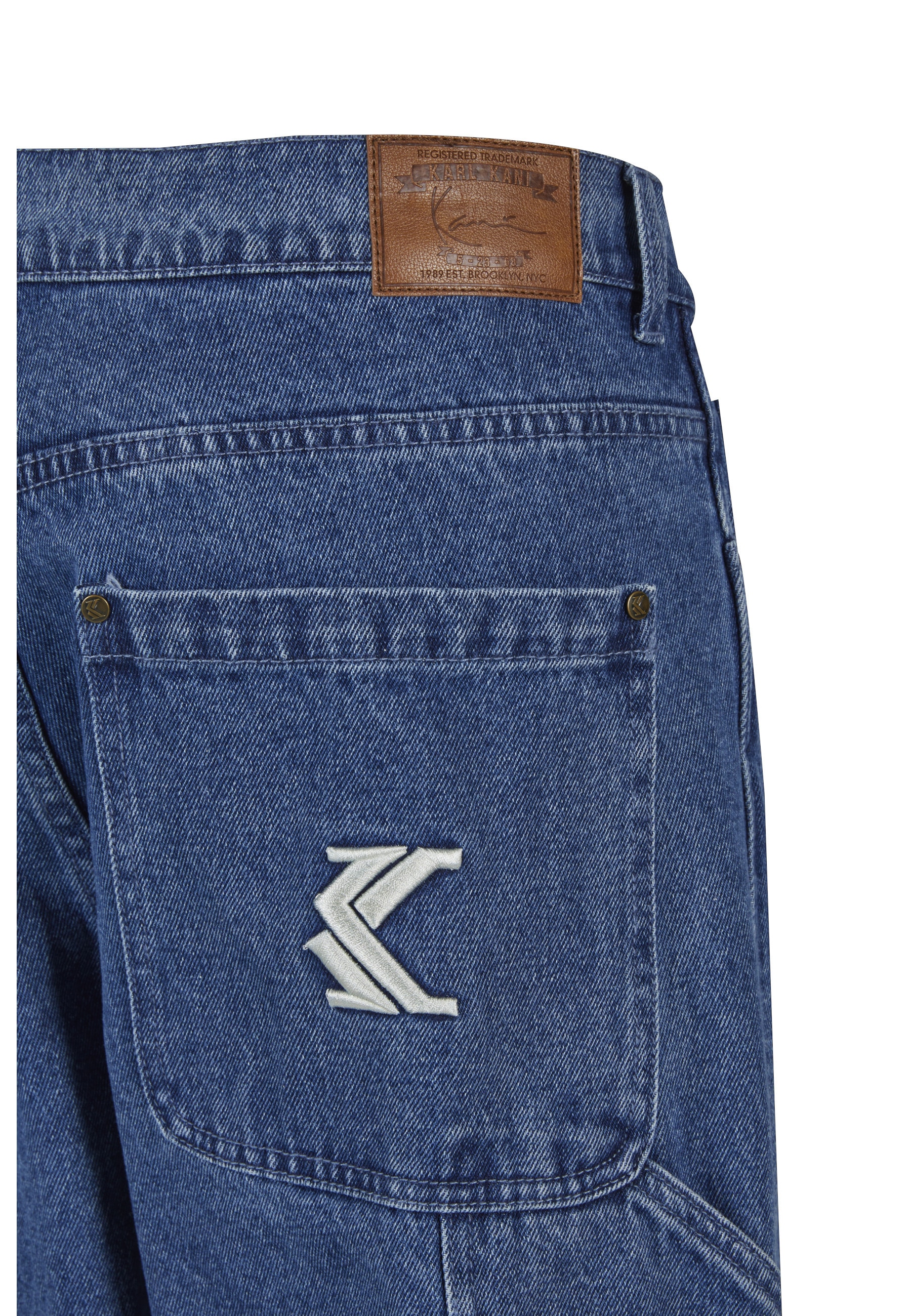 Karl Kani Bequeme Jeans »Karl Kani Karl Kani OG Washed Denim Carpenter Pants«