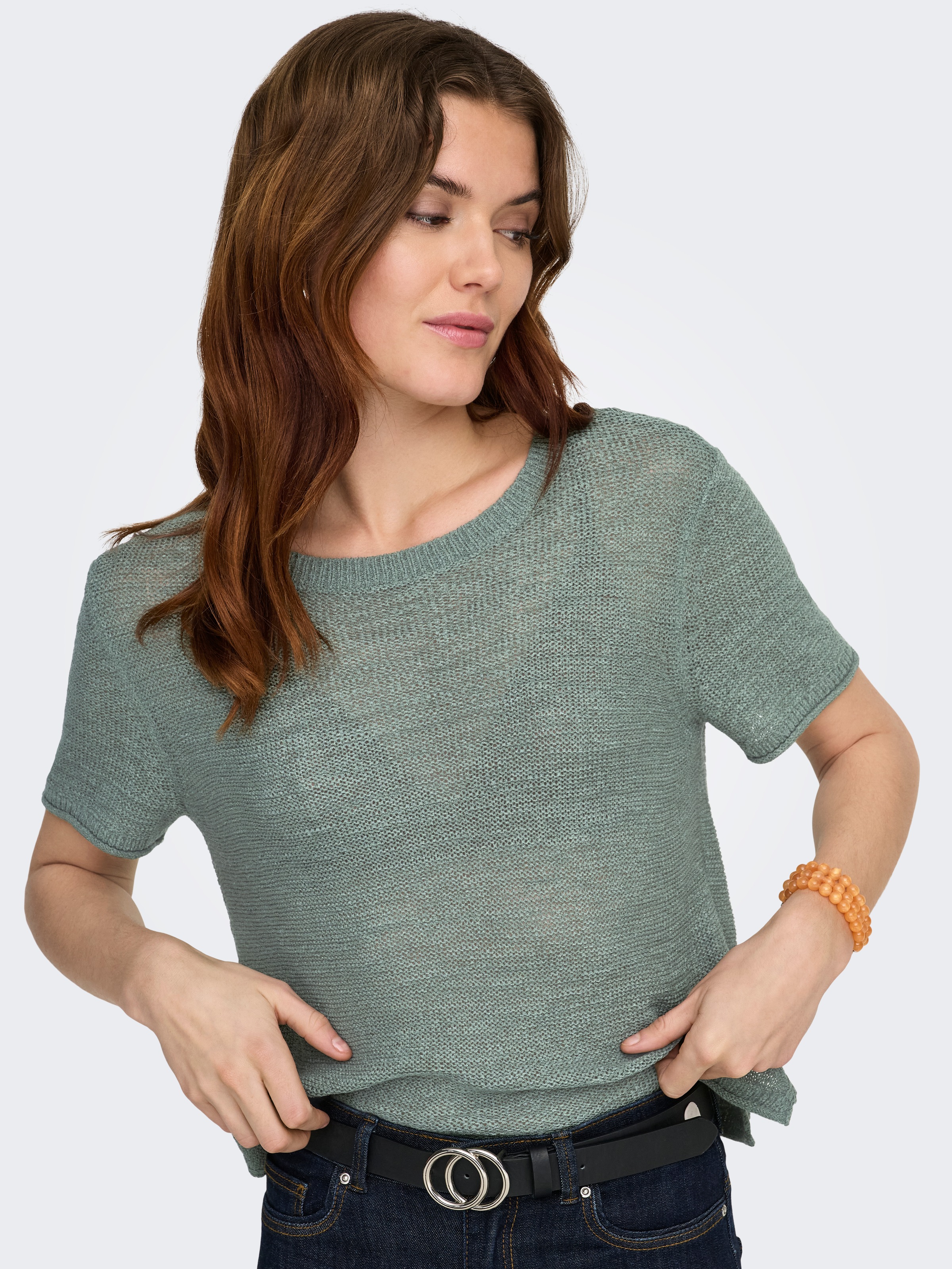 ONLY Kurzarmpullover "ONLSUNNY S/S PULLOVER NOOS KNT" Kunstfaser, regular f günstig online kaufen