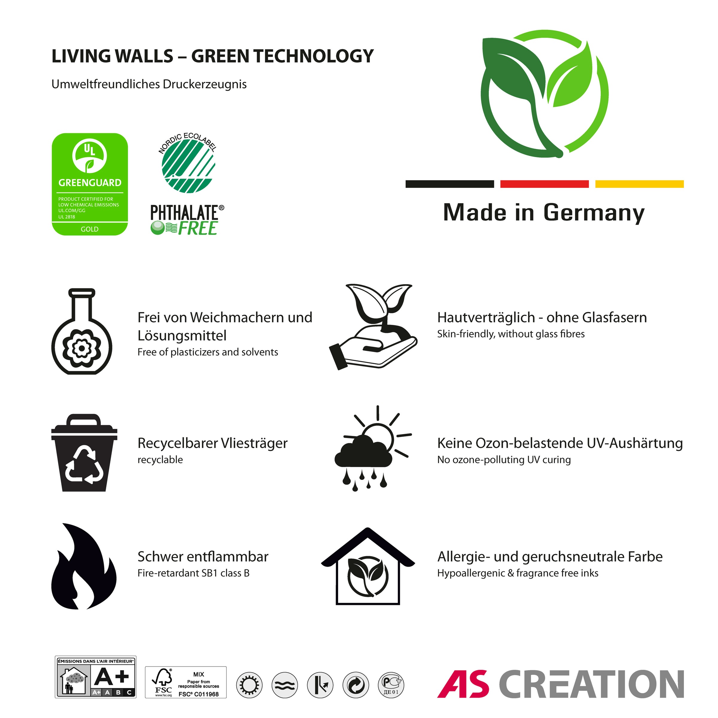 living walls Fototapete »Designwalls Organic Surface 2«, Vlies, Wand, Schräge, Decke