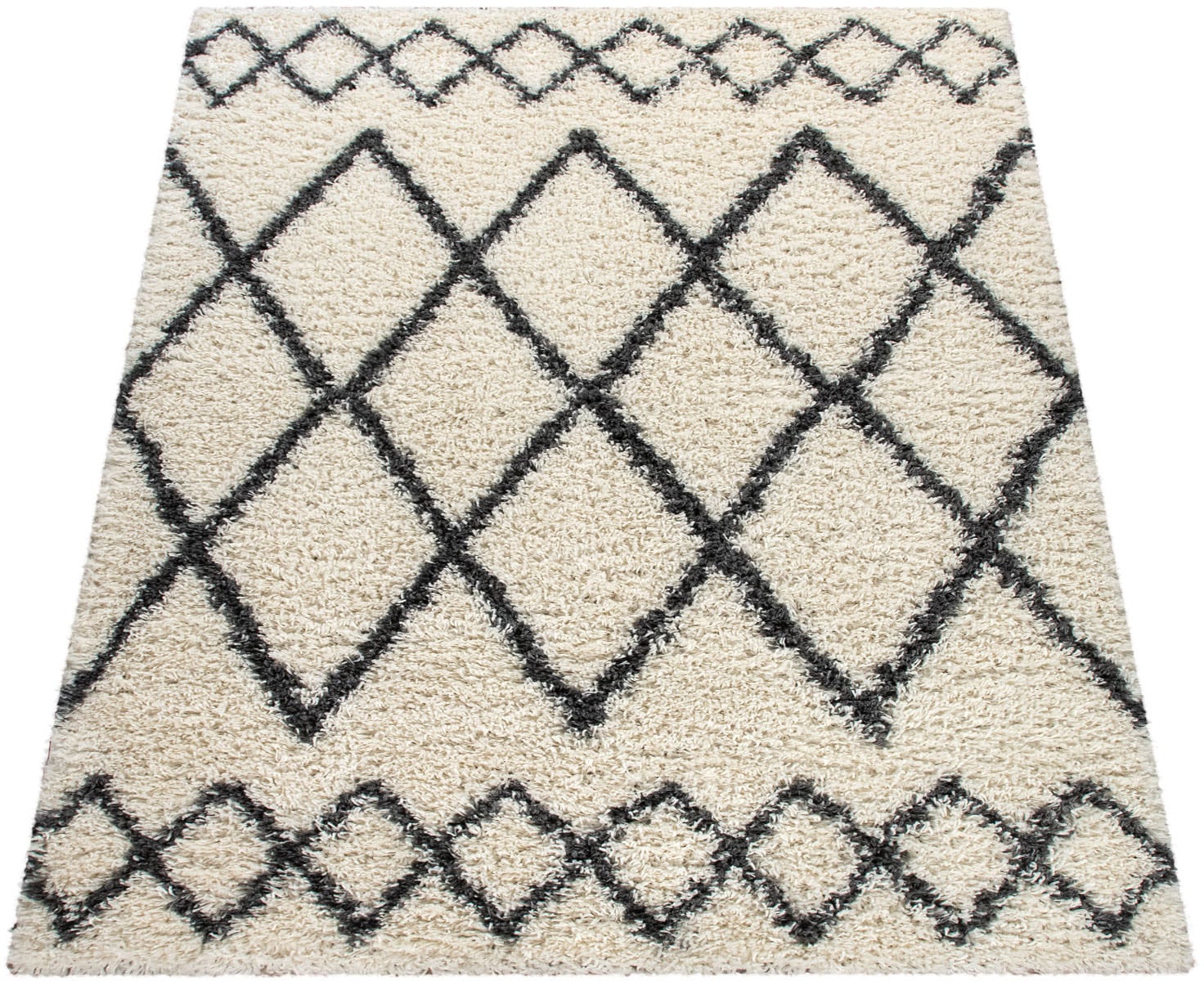 Paco Home Hochflor-Teppich "Kalmar 445" rund 40 mm Höhe Scandi Design, Raut günstig online kaufen
