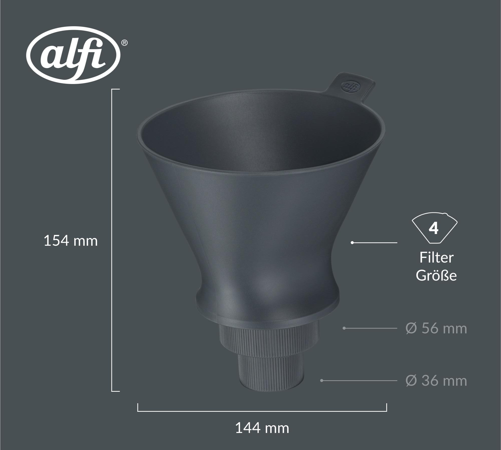 Alfi Handfilter »AROMA PLUS FLEX Kaffeefilter« Spülmaschinenfest bis 65 °C, ideal für viele alfi Produkte