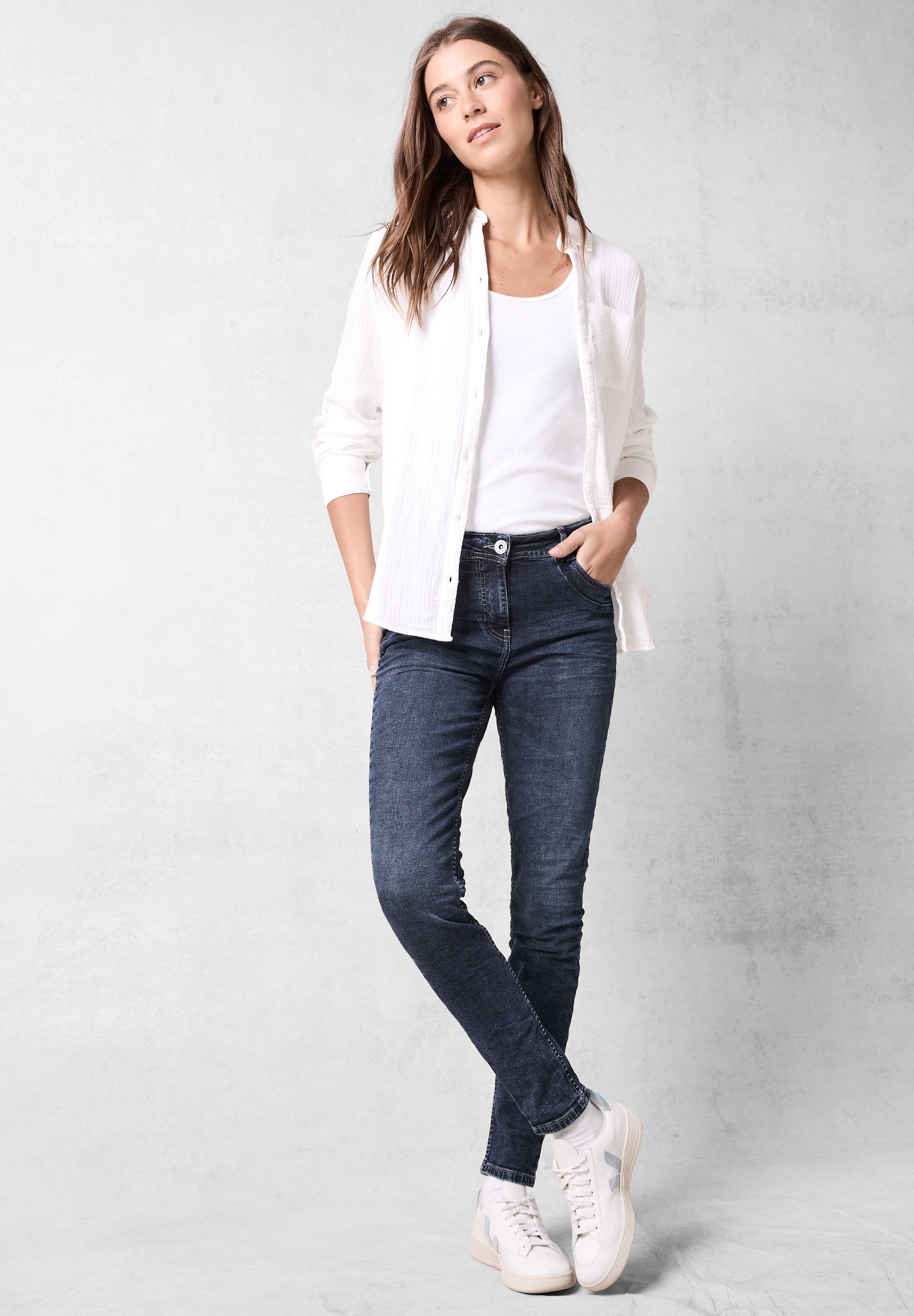 Cecil Gerade Jeans High Waist