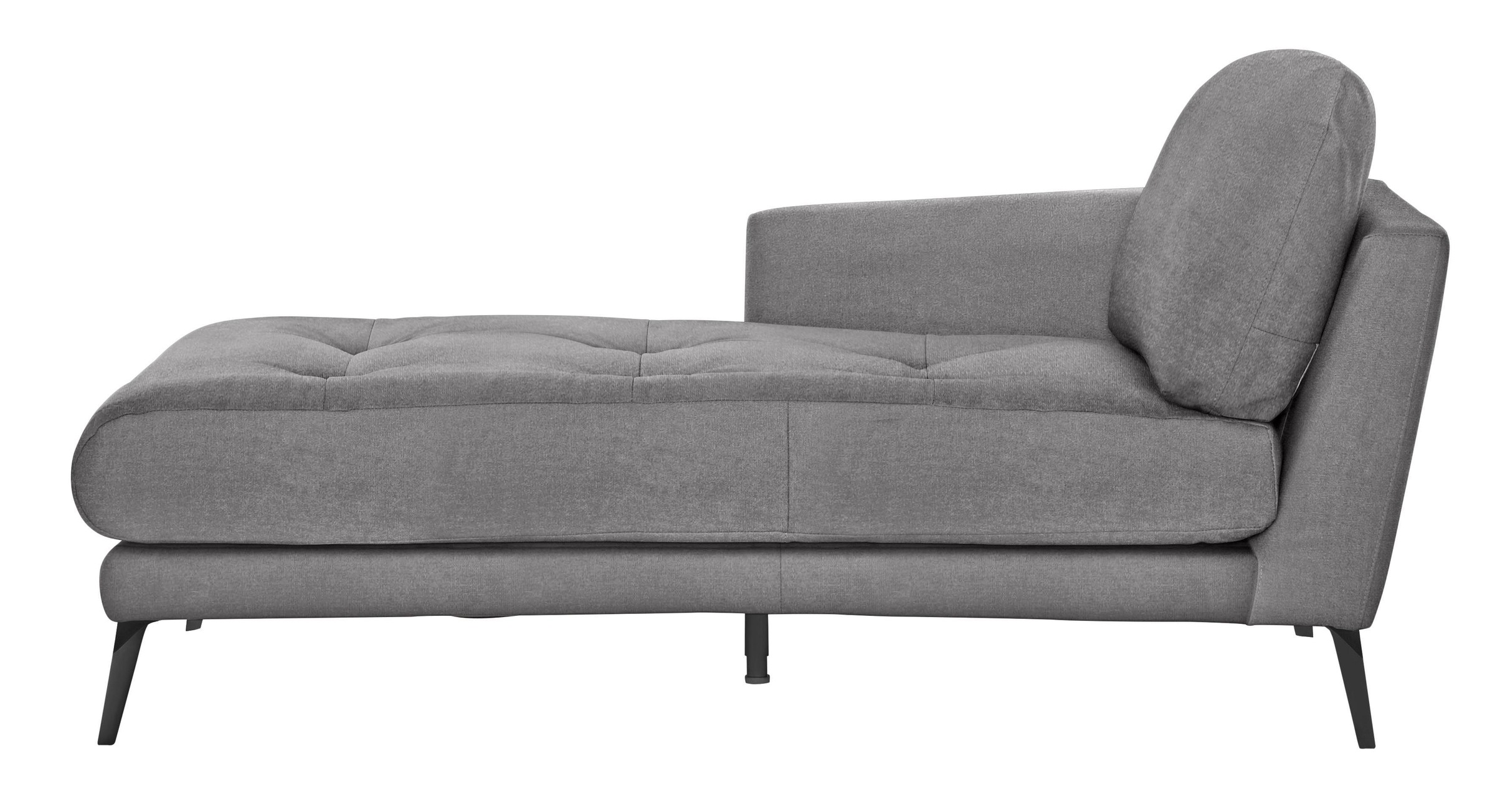 W.SCHILLIG Chaiselongue »softy«, mit dekorativer Heftung im Sitz, Füße schwarz pulverbeschichtet