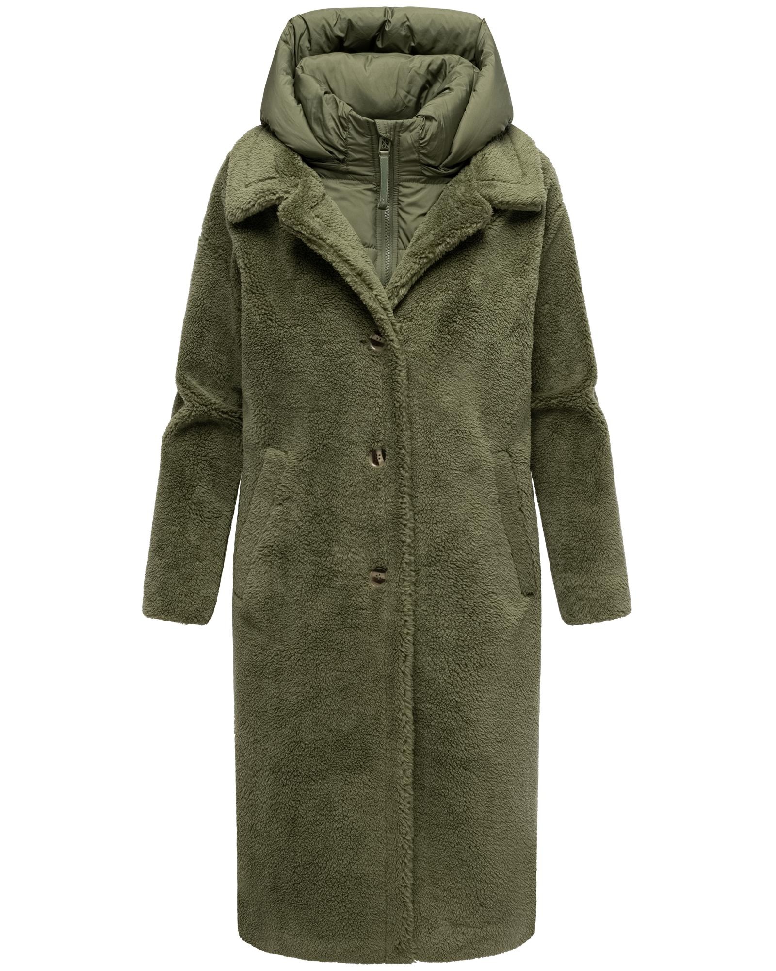 Navahoo Wintermantel "Teddyzauber 14" Plüschmantel aus Teddyfleece mit abnehmbarem Krageneinsatz