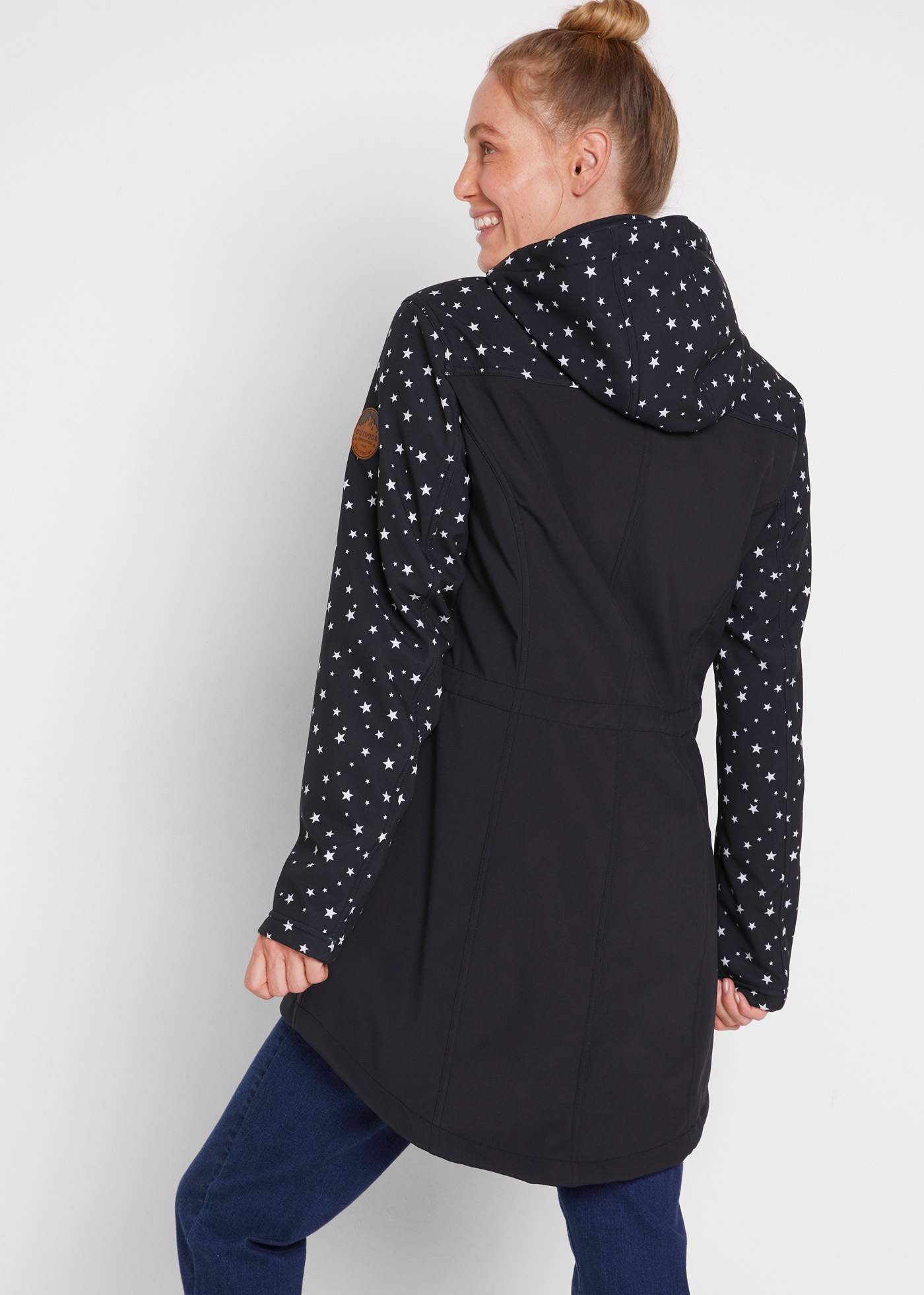 bonprix Softshelljacke mit Kapuze Winterjacke mit Kapuze und Teddyfell günstig online kaufen