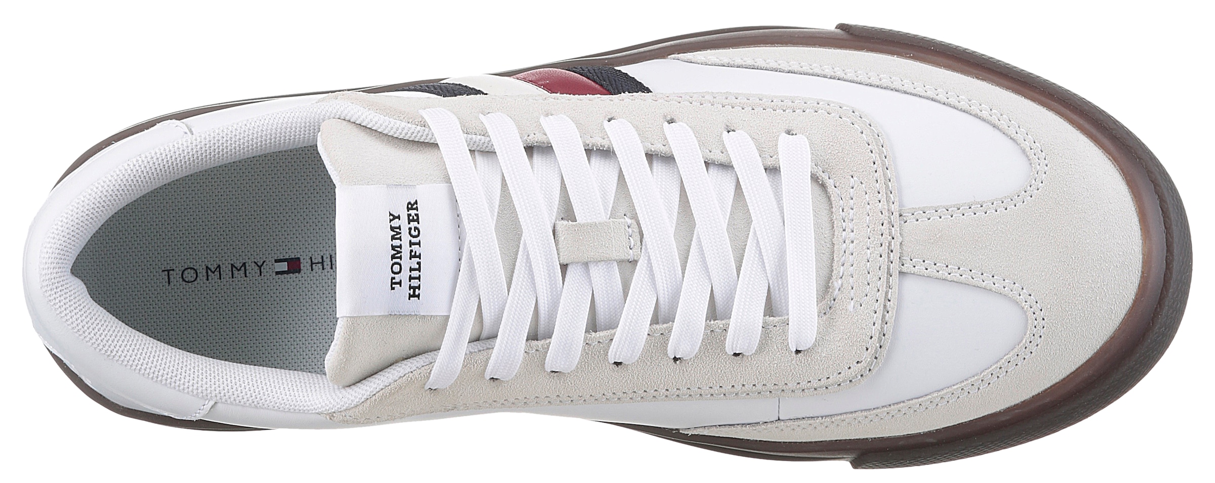 Tommy Hilfiger Sneaker »TH CUPSET TERRACE«, Freizeitschuh, Halbschuh, Schnürschuh mit seitlichen Streifen