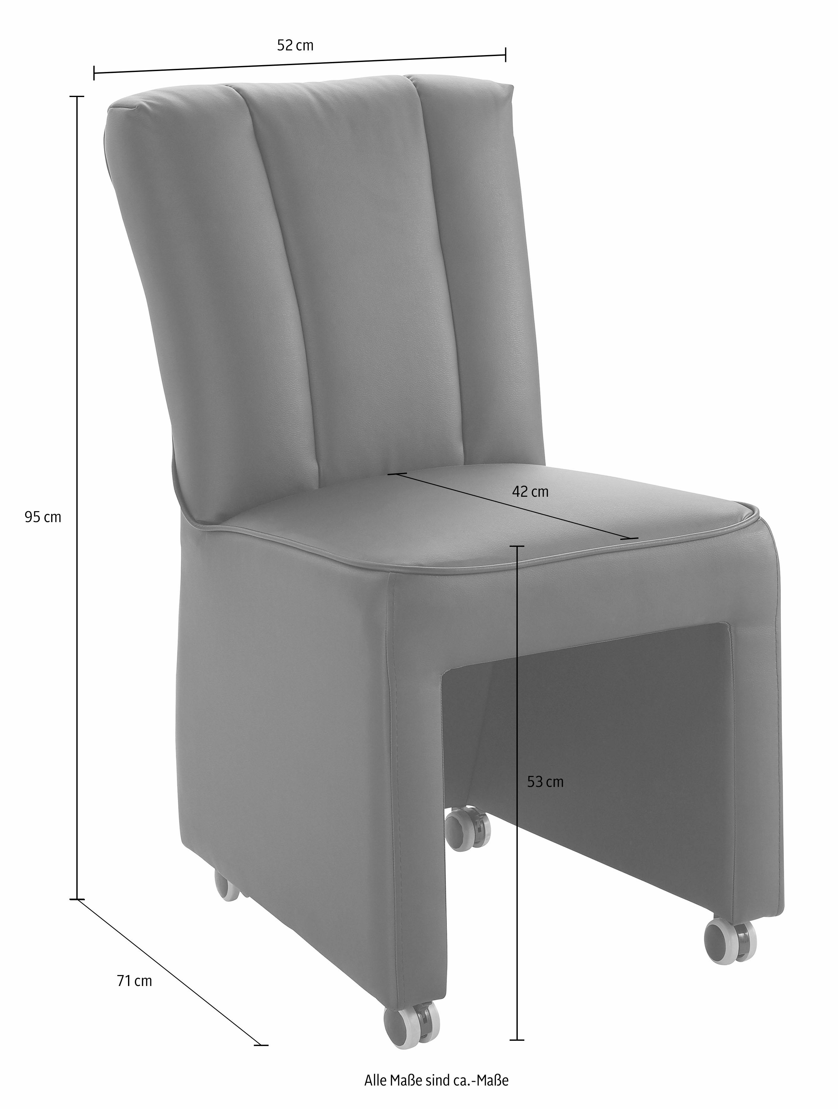 Thumbnail - exxpo - sofa fashion Sessel "Costa, Loungesessel, Hochlehnsessel, auf Rollen, Komfortsitzhöhe 53cm", kompakt und bequem,...