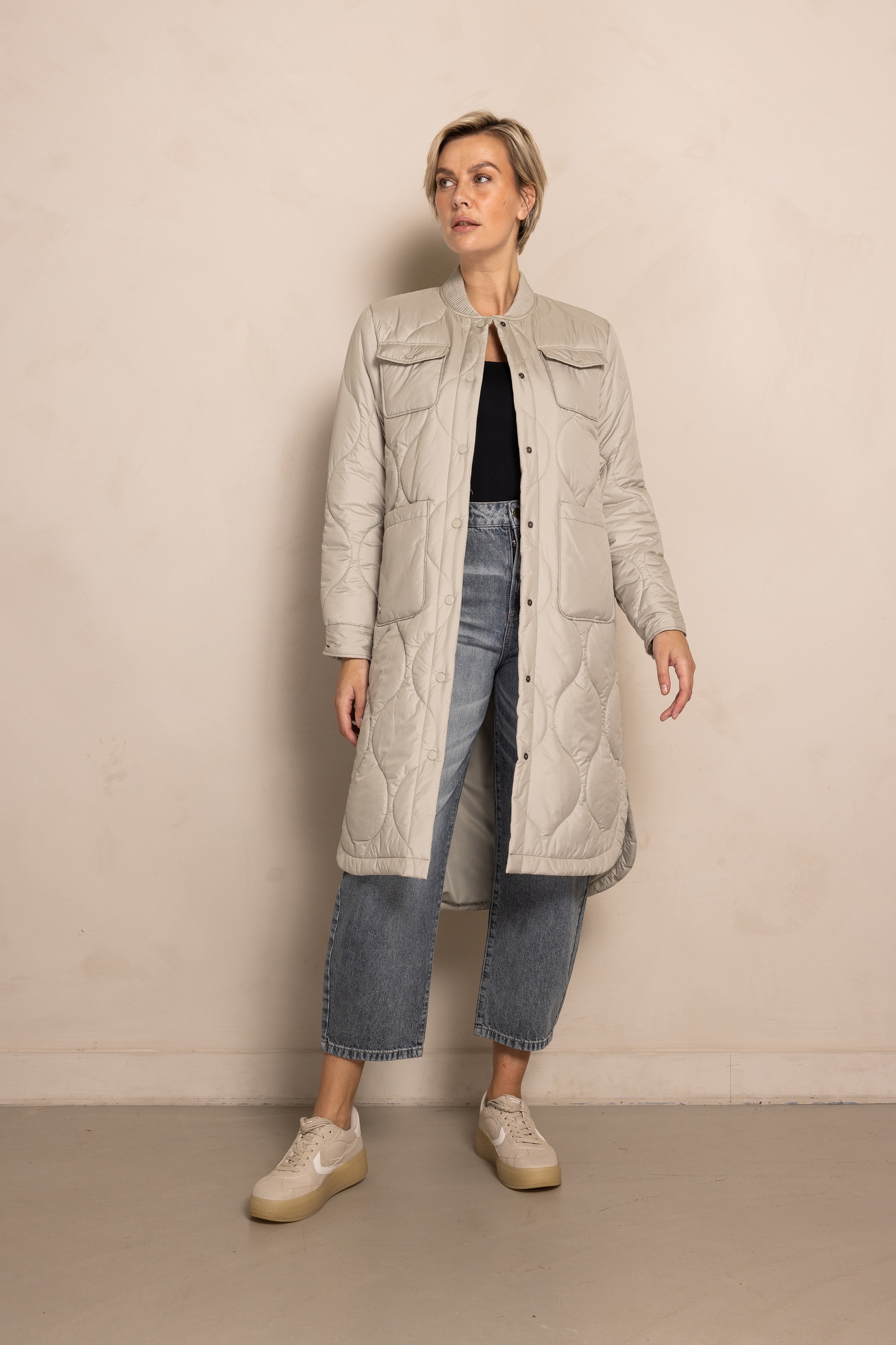 Zhrill Langjacke "ZHTARA", ohne Kapuze, mit leichter Steppung und Knopfleis günstig online kaufen