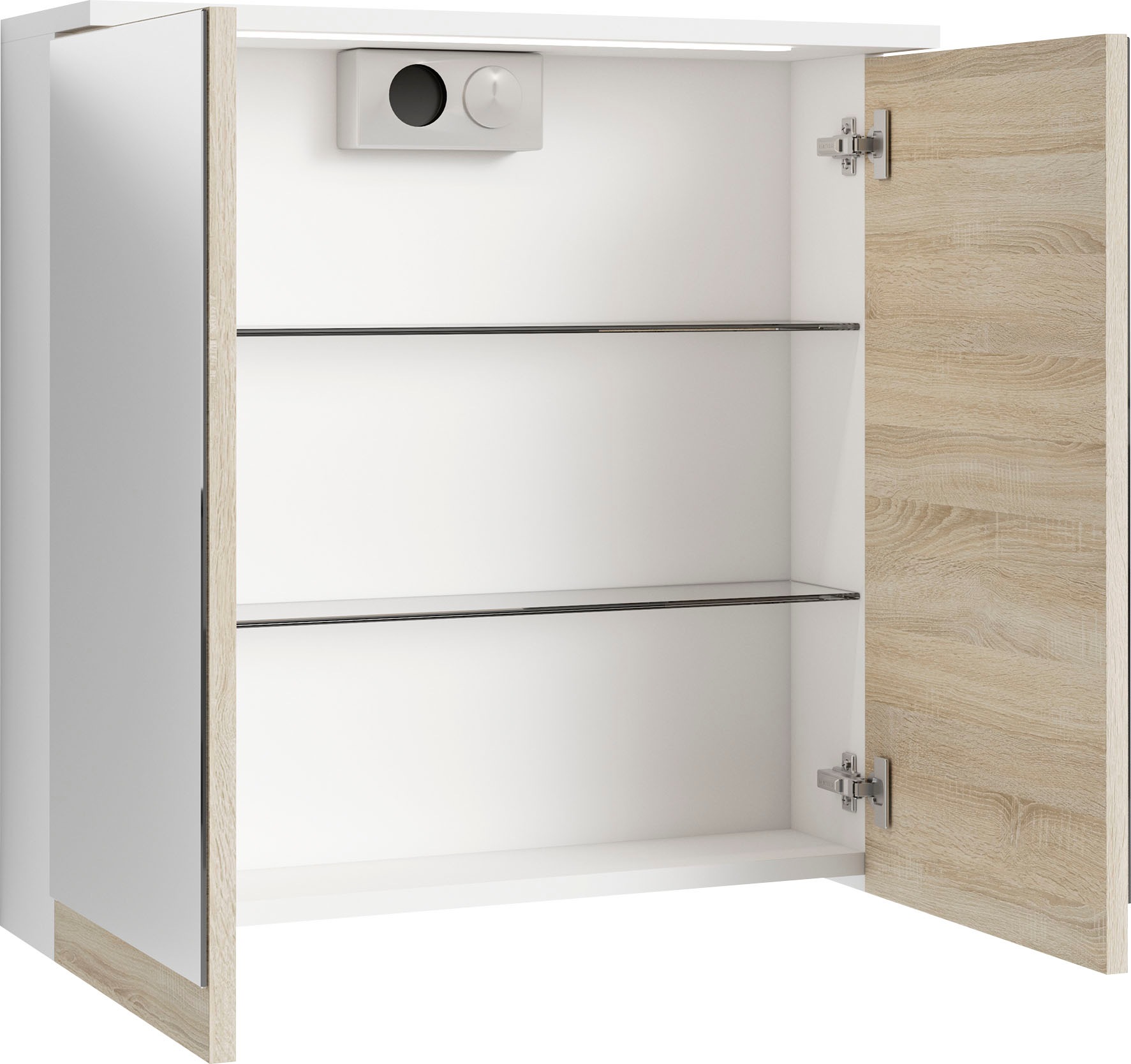 byLIVING Spiegelschrank »Marino«, Breite 60 cm, mit soft close Türen, inklusive LED Beleuchtung