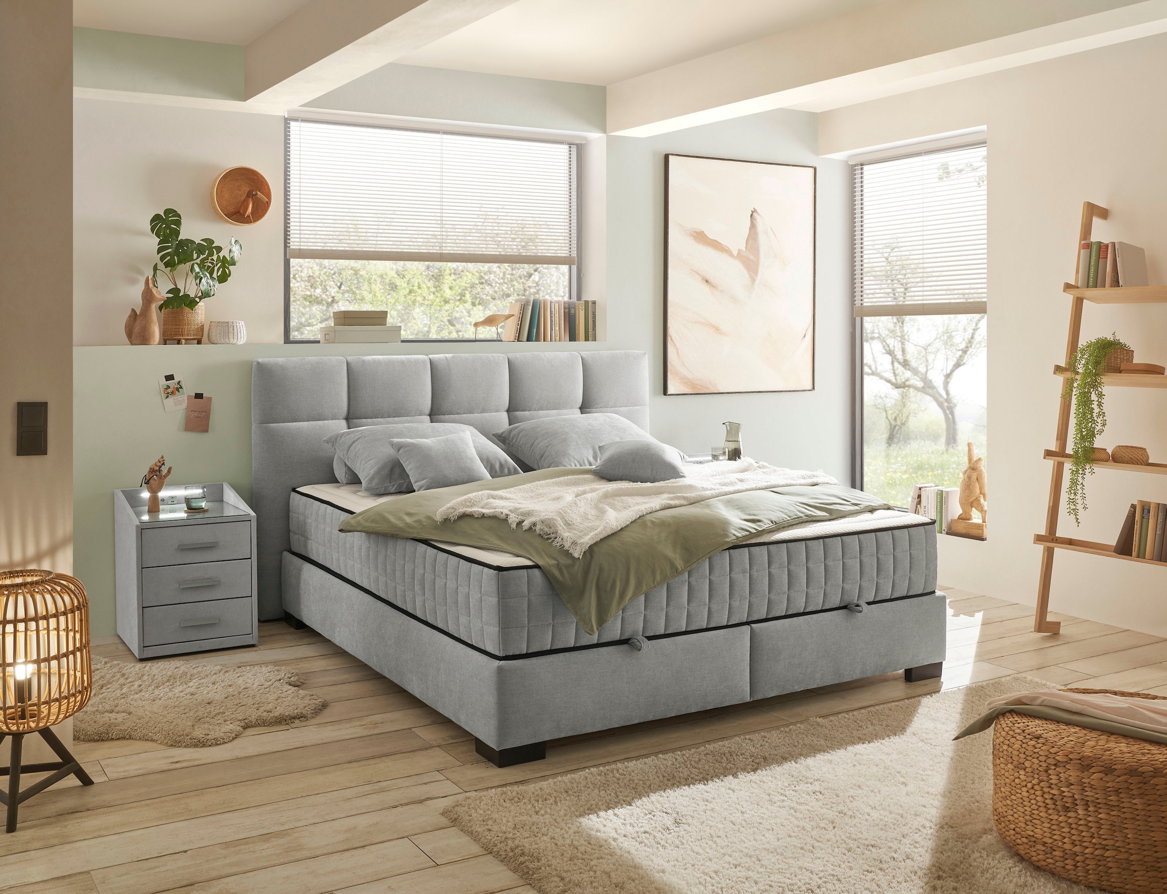 ED EXCITING DESIGN Boxbett »Nagol«, mit Bettkasten, mit Wendematratze, erhältlich in verschiedenen Breiten