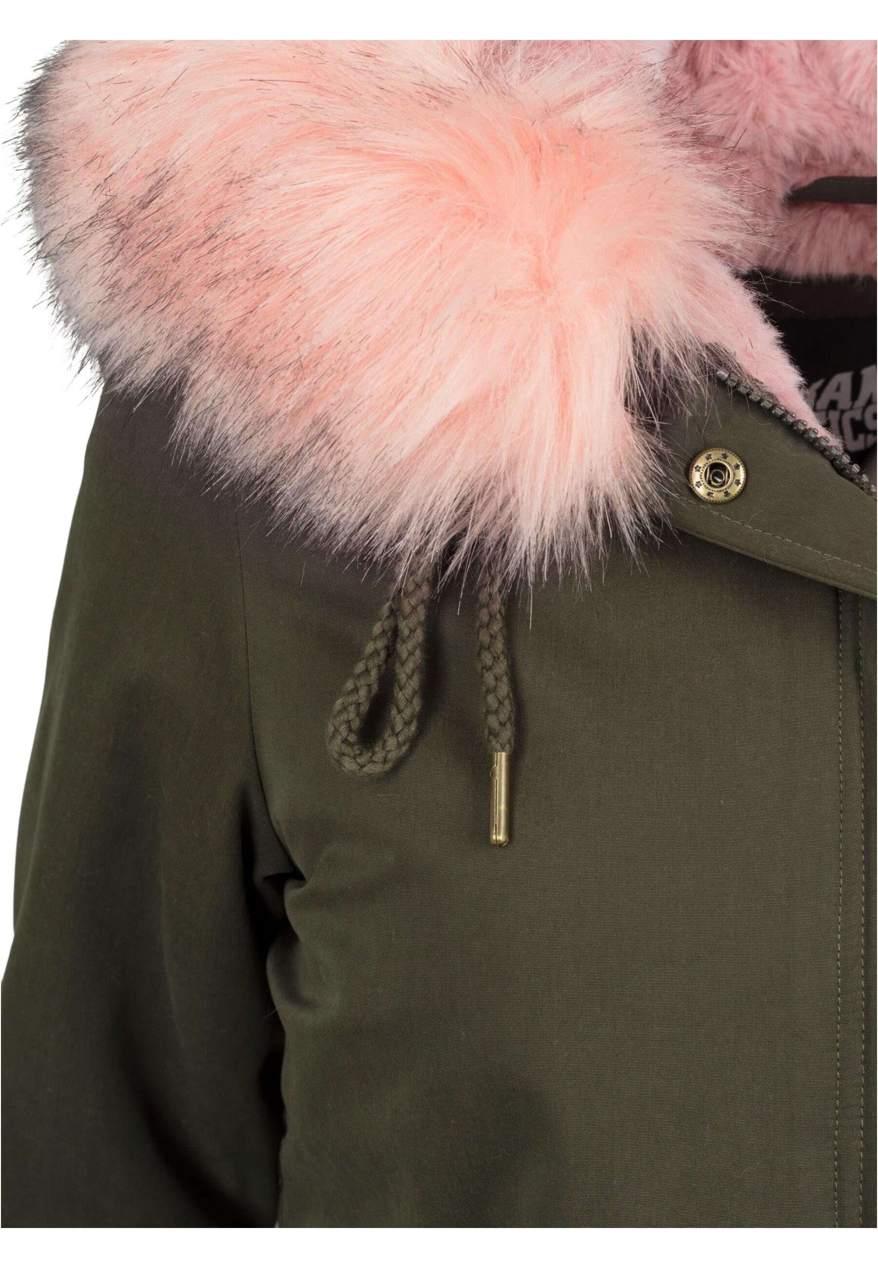 URBAN CLASSICS Parka »Urban Classics Damen Ladies Peached Teddy Lined Parka«, (1 St.), mit Kapuze