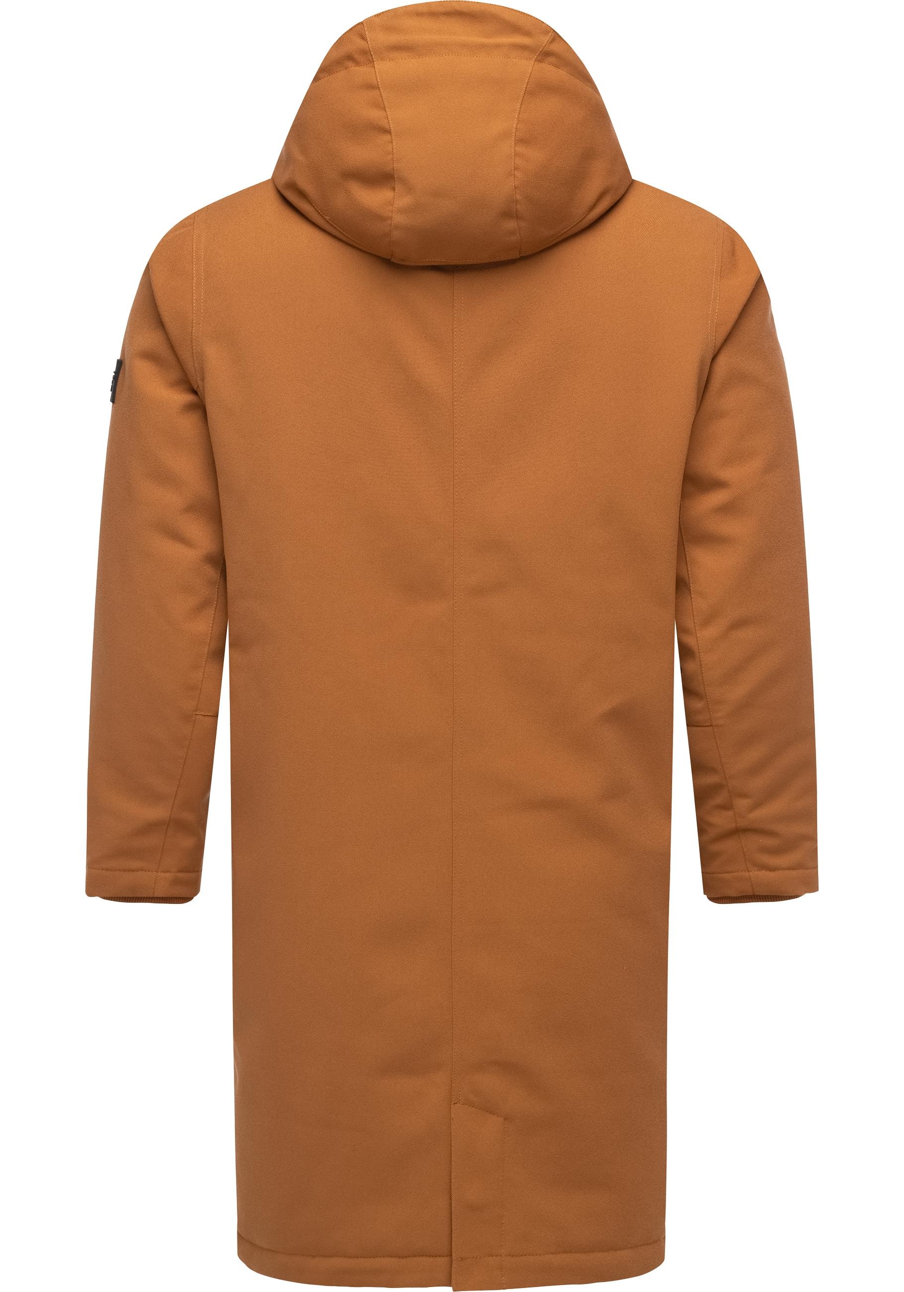 Ragwear Wintermantel »Mr Them Long«, lange wasserdichte Herren Winterjacke mit Kapuze