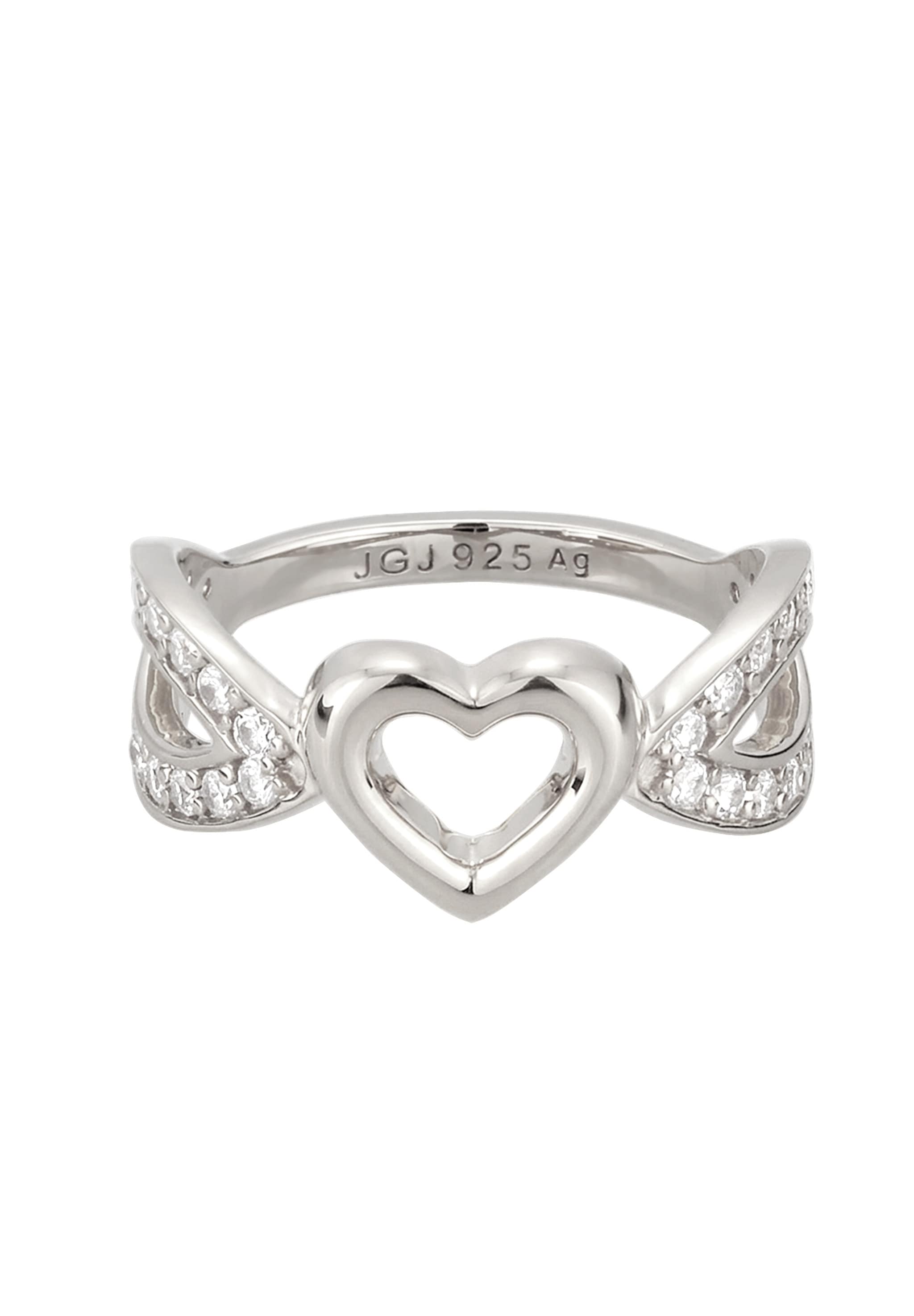 Elli Silberring »Ring Herz Zirkonia Weiß 925 Sterling Silber«