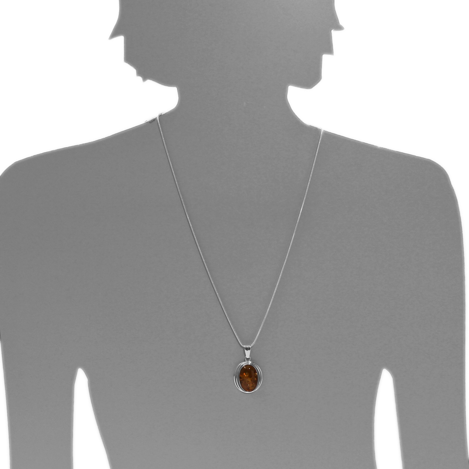 OSTSEE-SCHMUCK Kettenanhänger »- Luisa - Silber 925/000 - Bernstein«