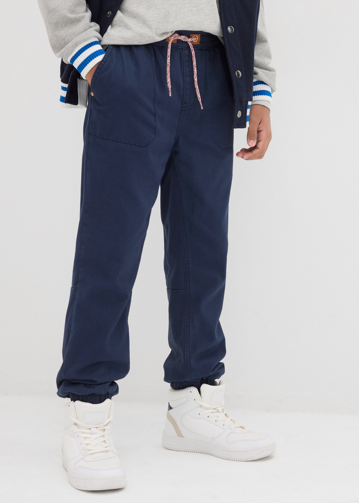 bonprix Thermohose "Regular Fit Thermohose mit Jerseyfutter" mit Baumwollfutter, elastischer Bund mit Kordelzug, Regular Fit
