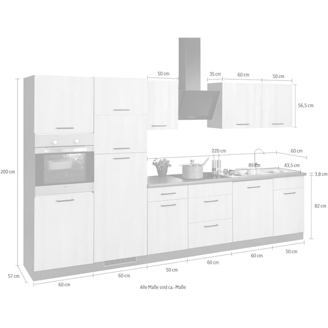 wiho Küchen Küchenzeile »Esbo« Wahlweise mit Aufbauservice | BAUR