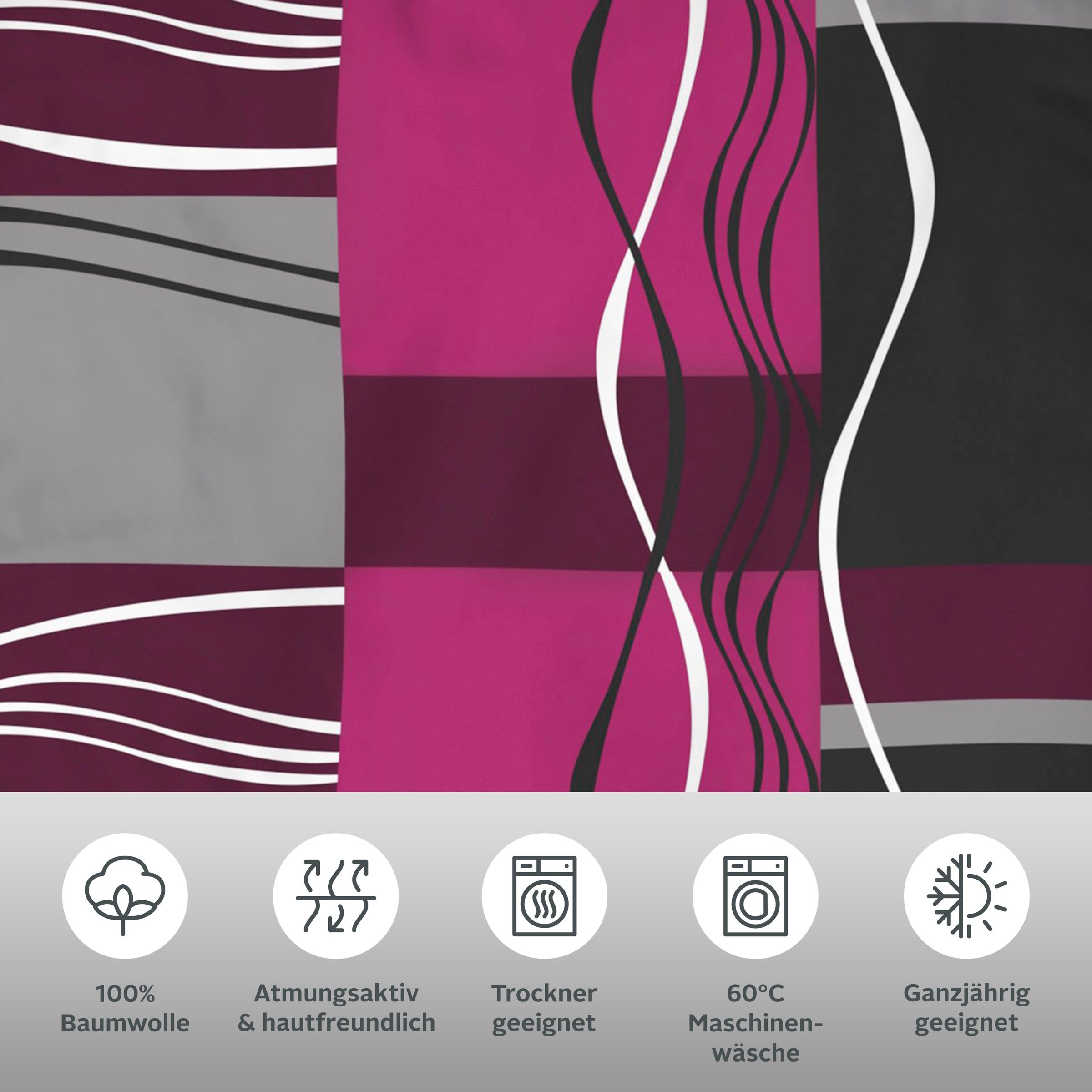 Thumbnail - OTTO home Bettwäsche "Kelian" 2 Stk. in verschiedenen Qualitäten, gemusterte Bettwäsche