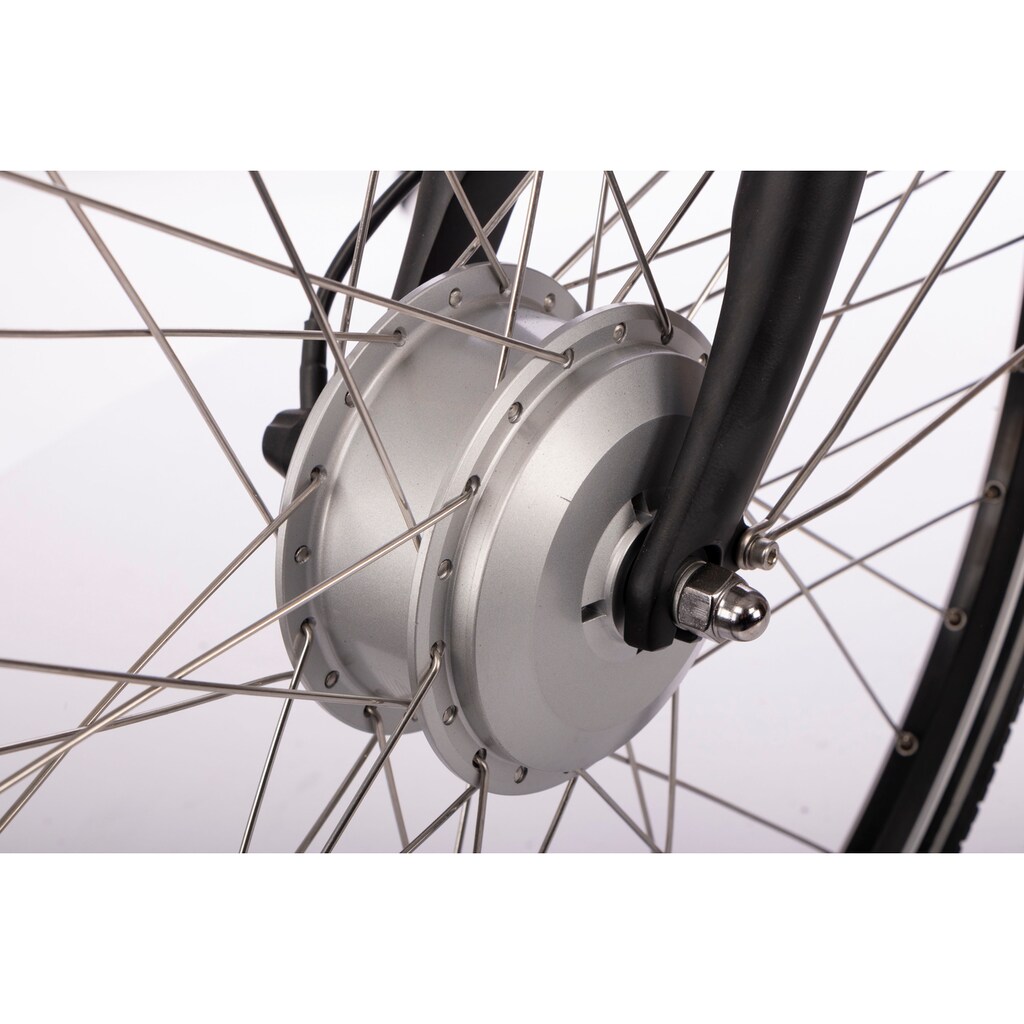 SAXONETTE E-Bike »Advanced Sport«, 7 Gang, Shimano, SHIMANO Tourney, Heckmotor 250 W, (mit Akku-Ladegerät), E-Bike Cityrad, integriertes Rahmenschloss