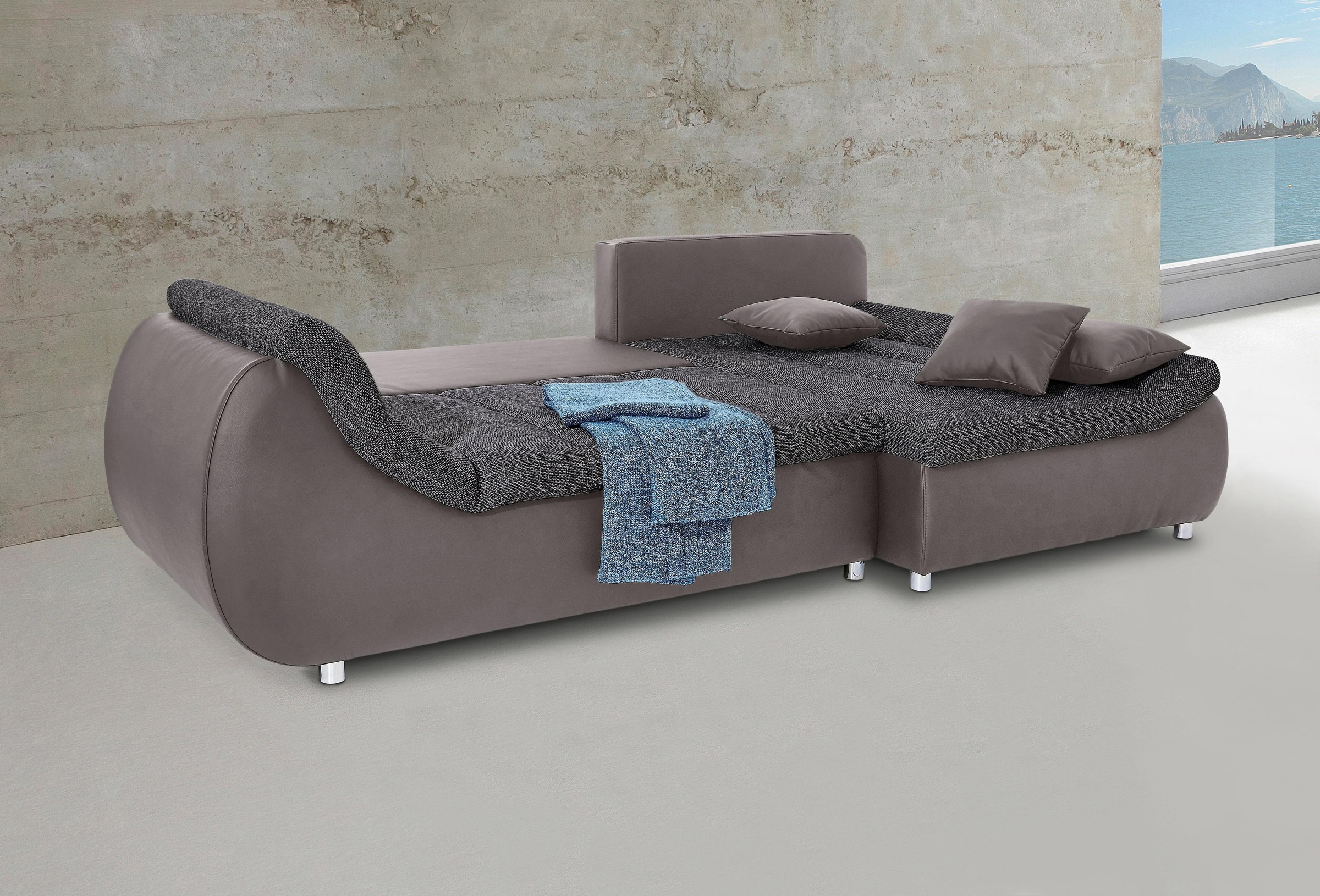 INOSIGN Ecksofa "Imola, bequem, aktuelle Steppung im Sitz, L-Form, Breite 2 günstig online kaufen