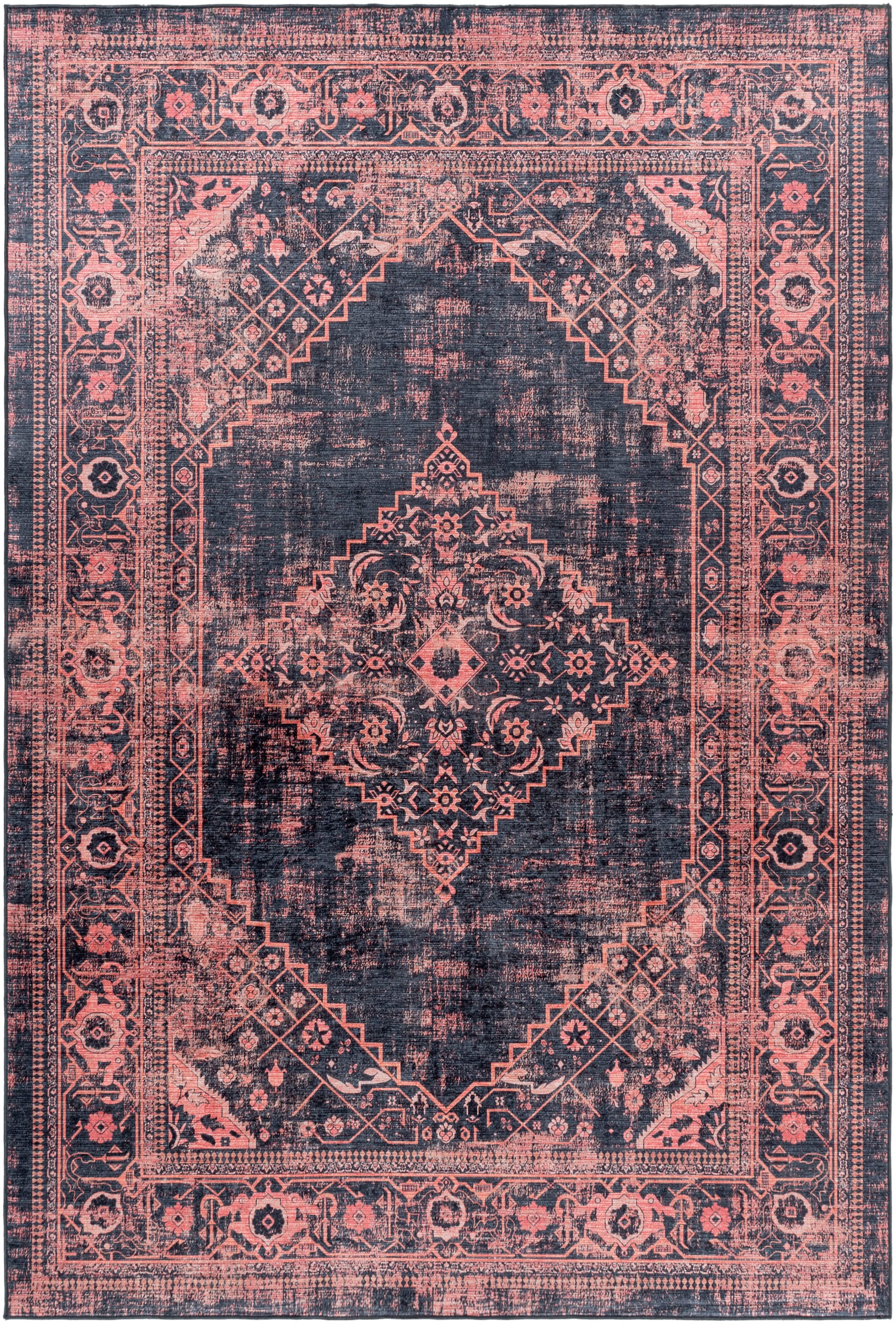 Ayyildiz Teppiche Teppich »FIESTA 4301«, rechteckig, 6 mm Höhe, Läufer, pflegeleichter Kurflorteppich, moderner Vintage, Orient Optik