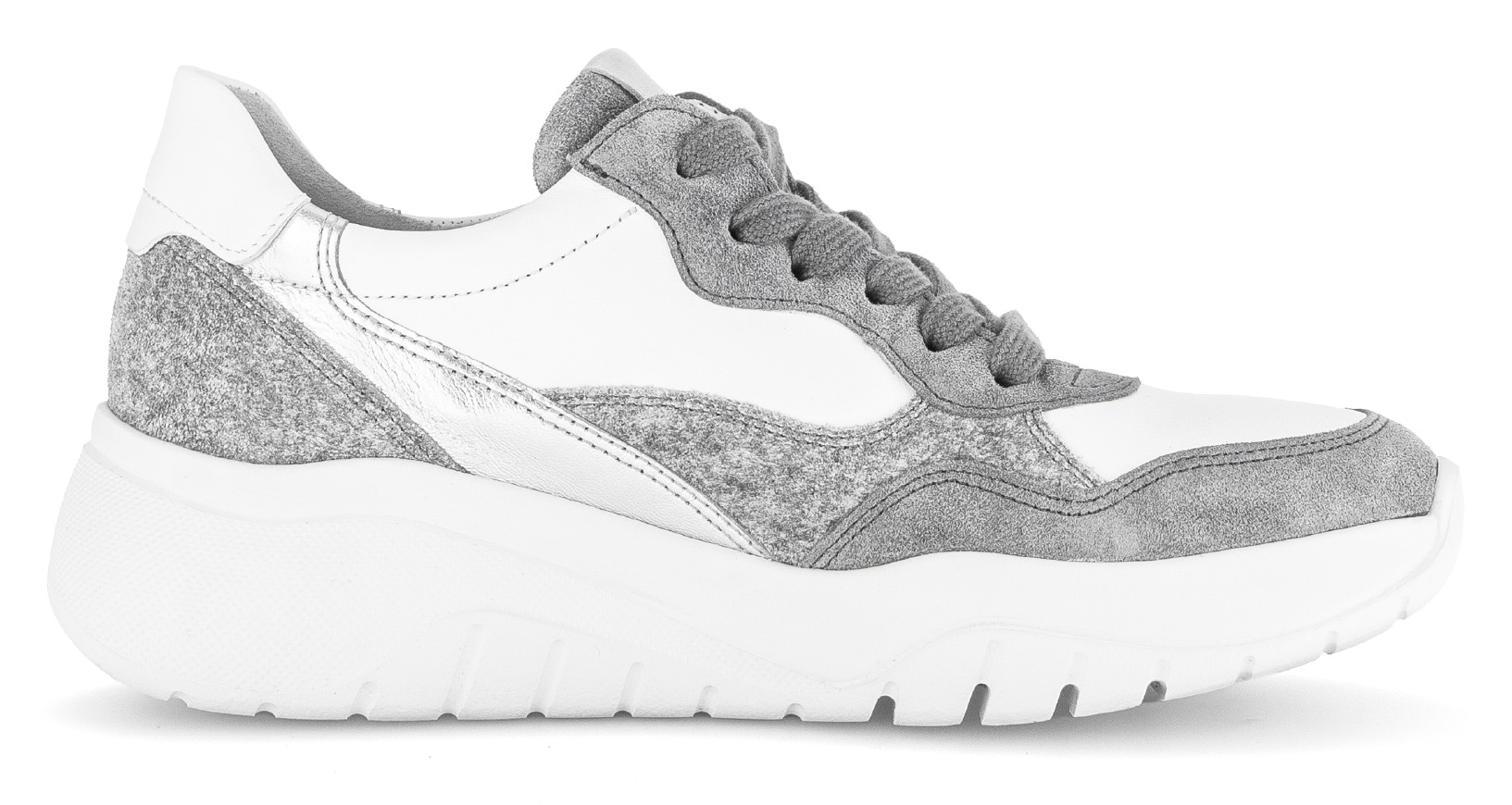 Gabor Keilsneaker, Freizeitschuh, Halbschuh, Schnürschuh im modischen Materialmix