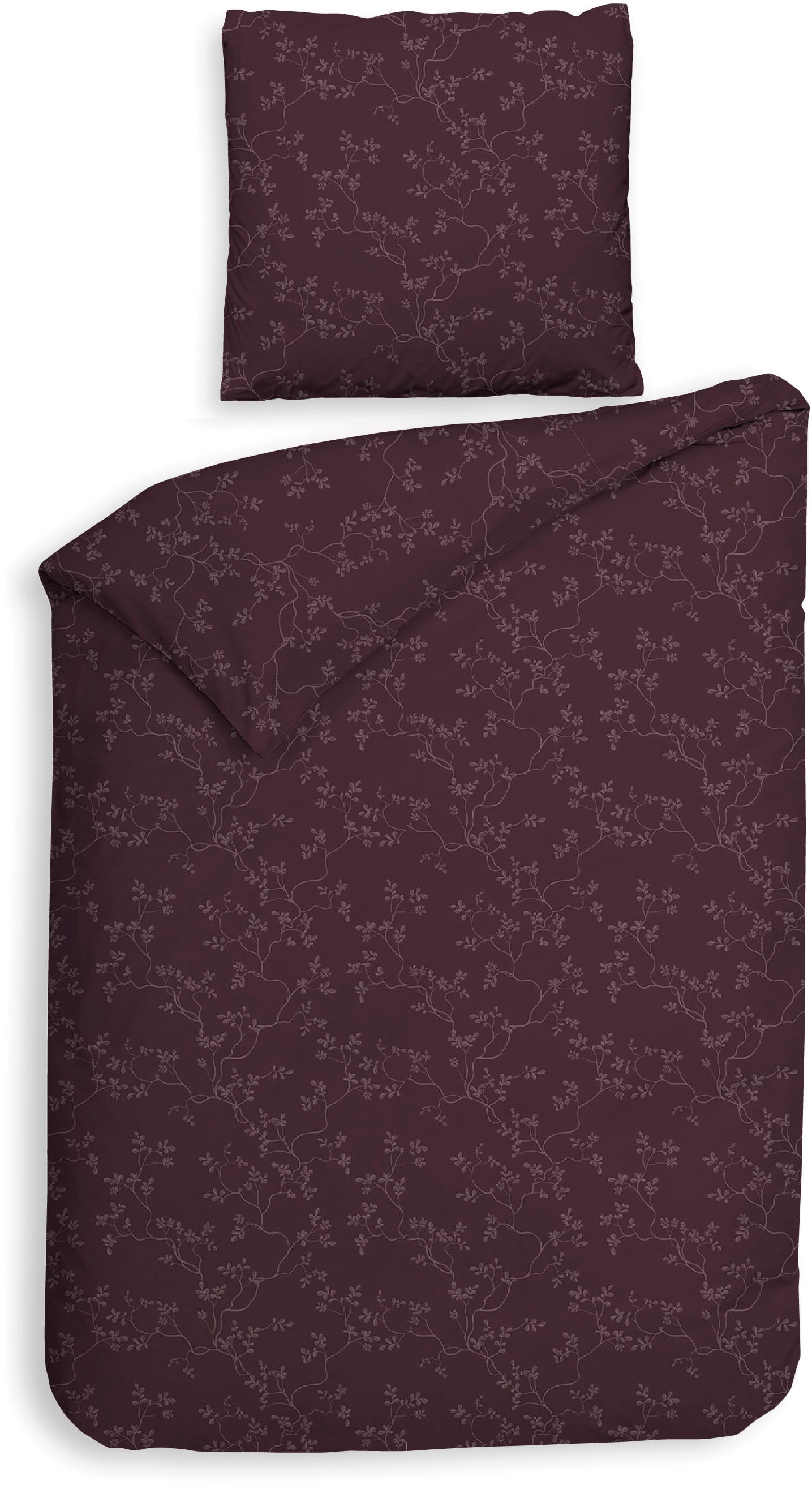 Heckett & Lane Bettwäsche "Alloro" 2 Stk. tlg. Blumen Muster, 100% Baumwoll günstig online kaufen