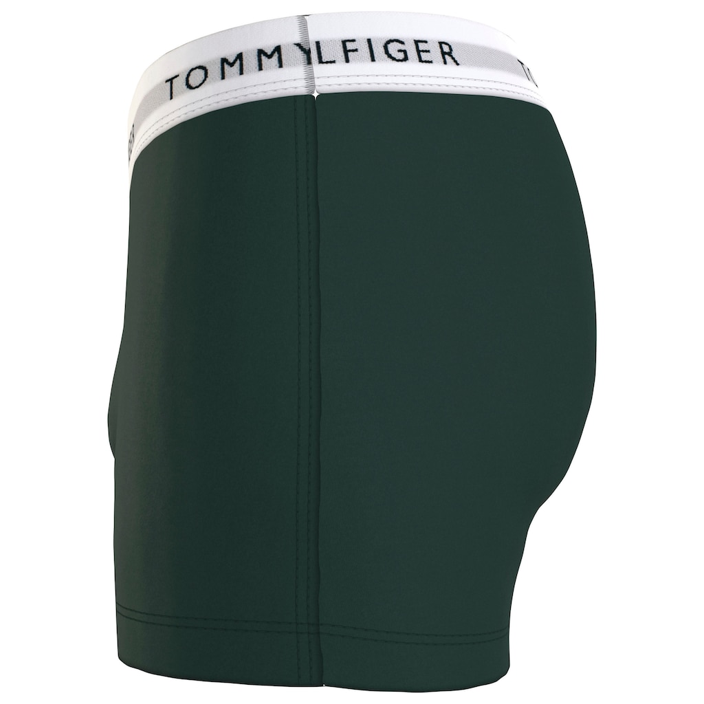 Tommy Hilfiger Underwear Trunk »3P TRUNK«, (Packung, 3 St., 3er-Pack), farbig mit weißem Logo-Elastikbund, Signature Kollektion