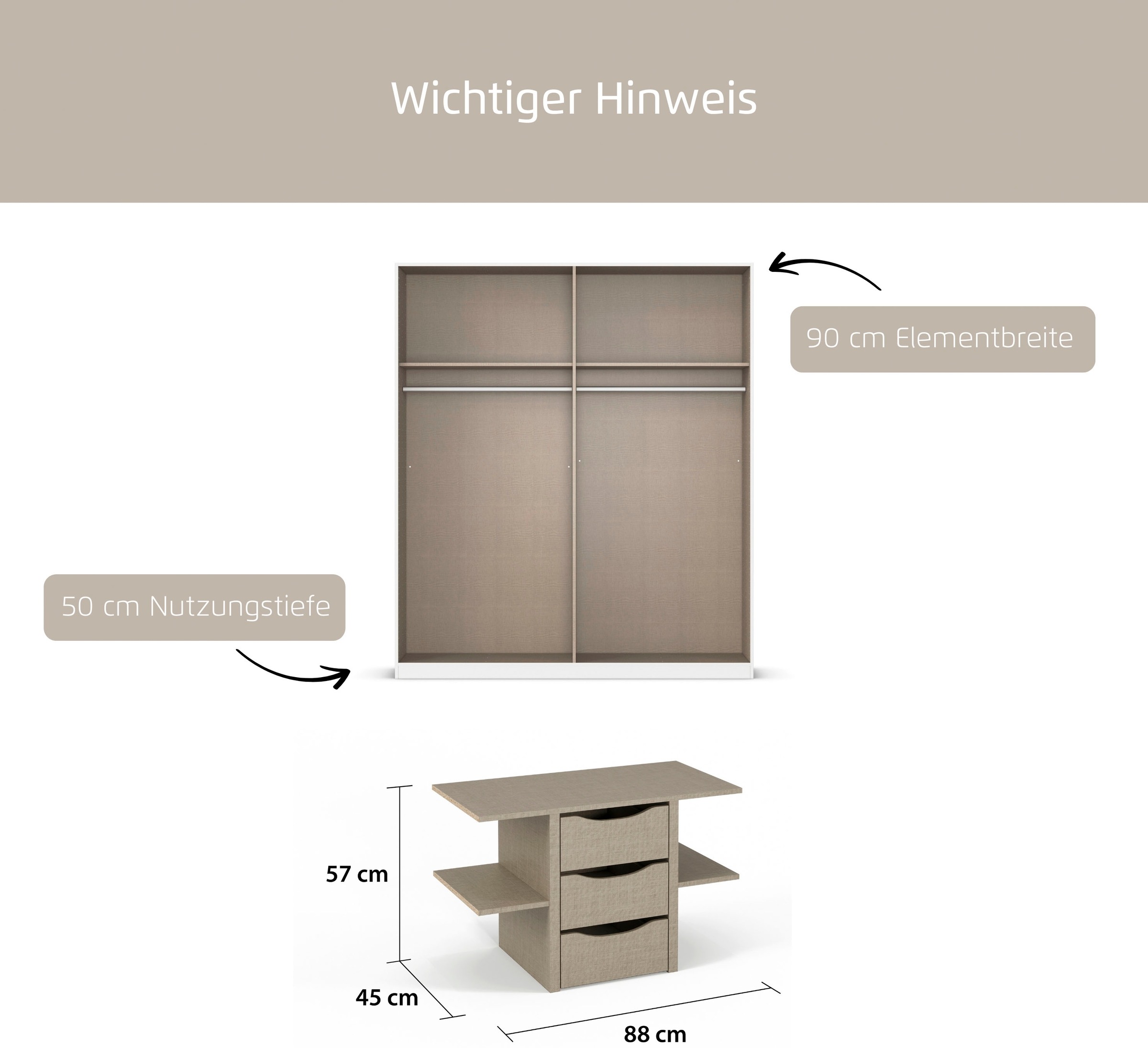 rauch Schubladeneinsatz "Zubehör für Rauch-Schränke ORANGE/BLUE" günstig online kaufen