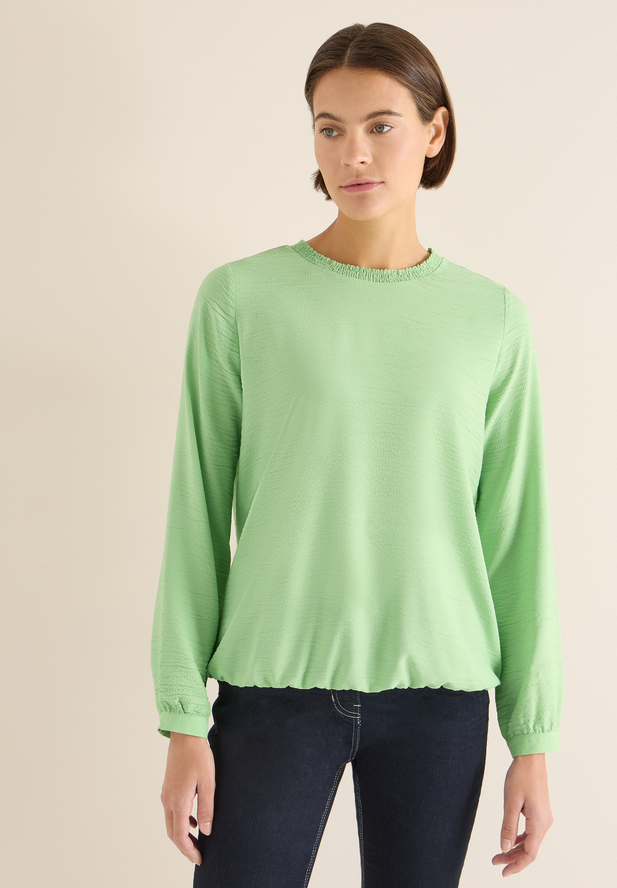 Cecil Langarmbluse mit Rundhalsausschnitt günstig online kaufen
