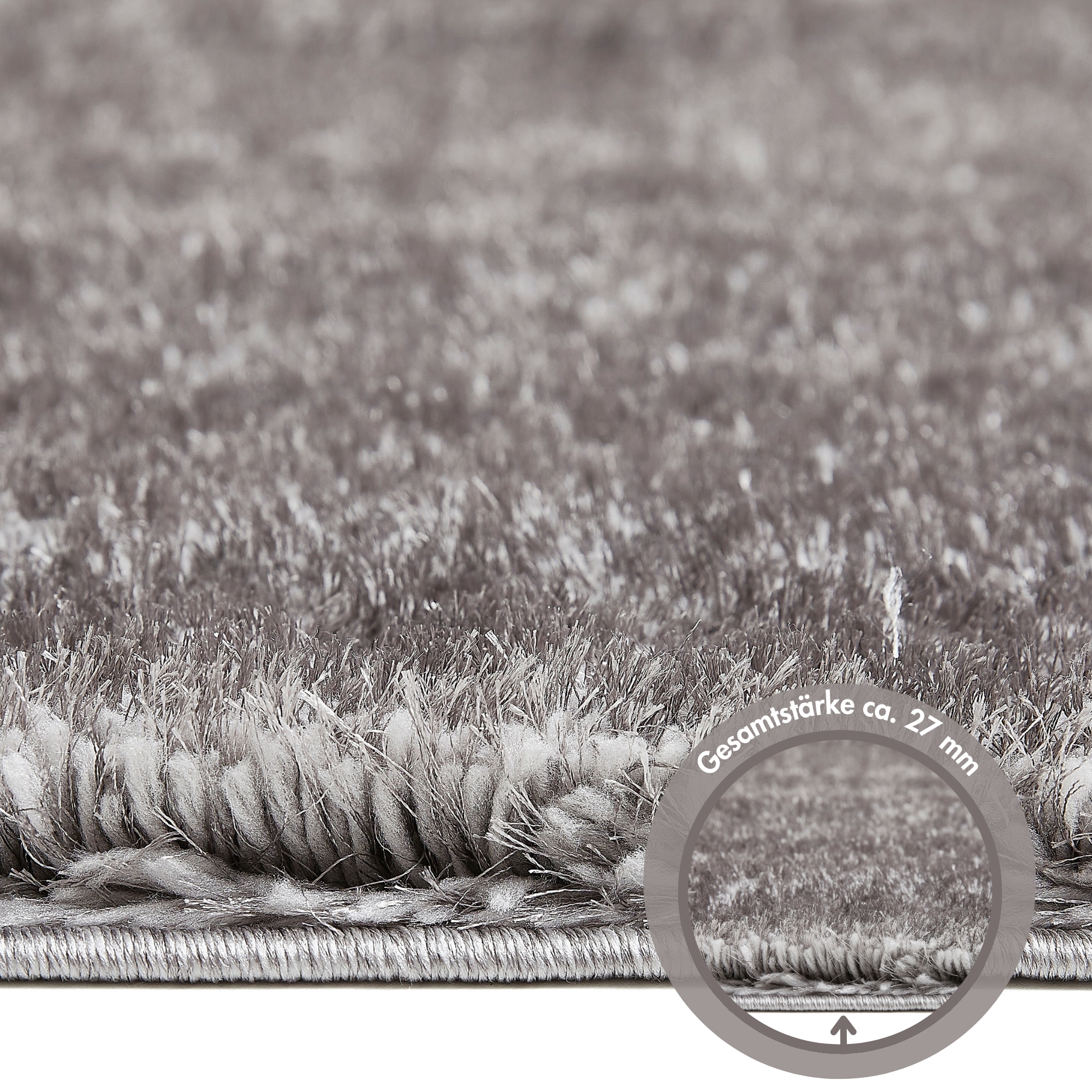 LUXOR living Hochflor-Teppich »Gela«, rechteckig, 45 mm Höhe, Uni Farben, weich und flauschig, ideal im Wohnzimmer & Schlafzimmer
