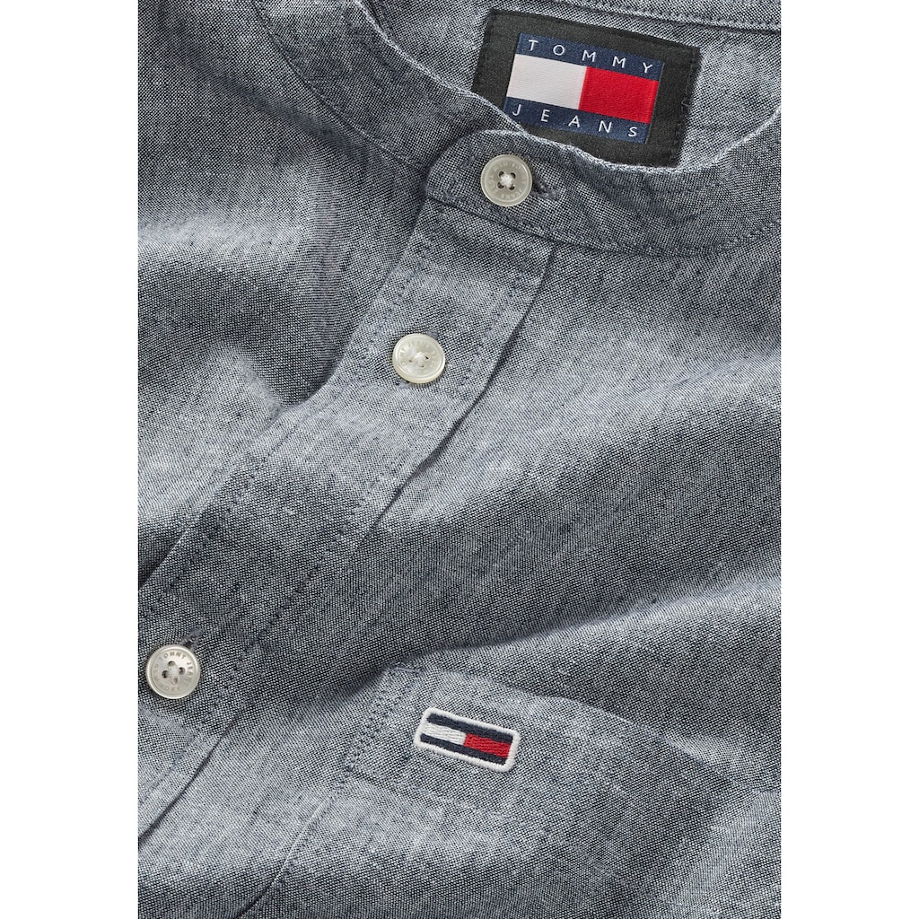 Tommy Jeans Langarmhemd »TJM REG MAO LINEN BLEND SHIRT«, in melierter Optik