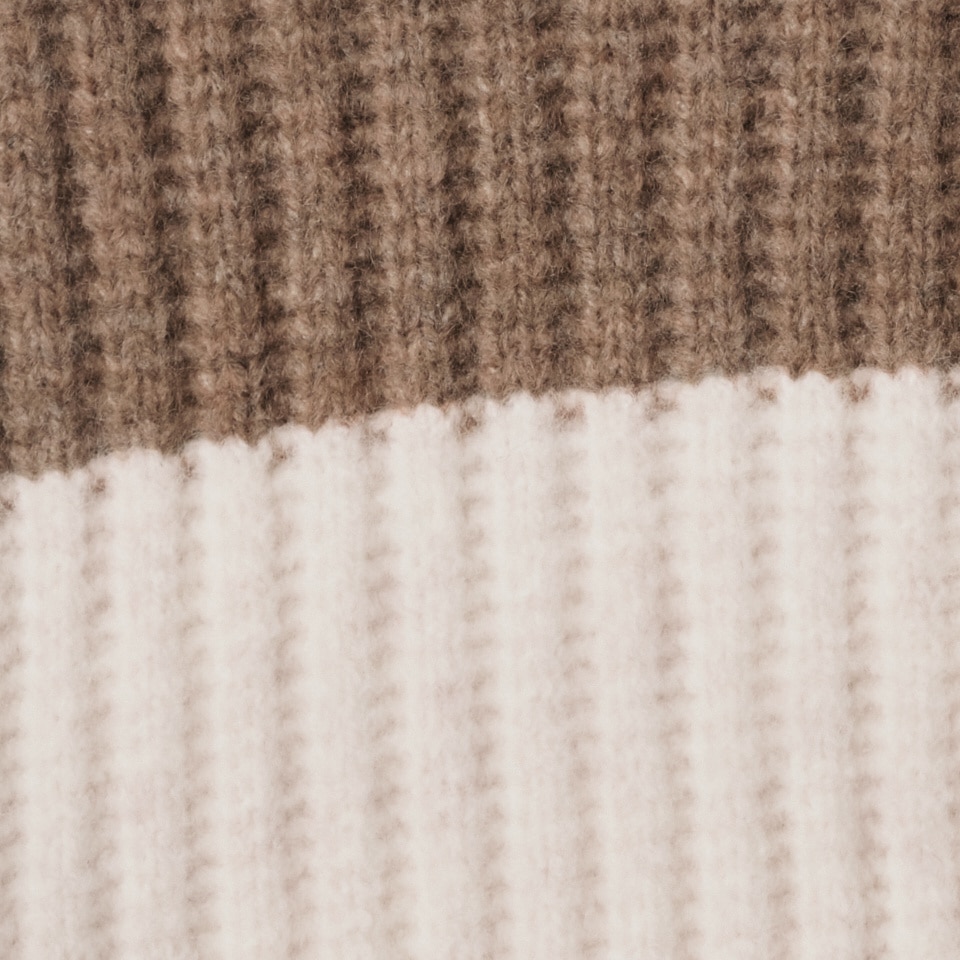 Cecil Stehkragenpullover mit Streifenmuster