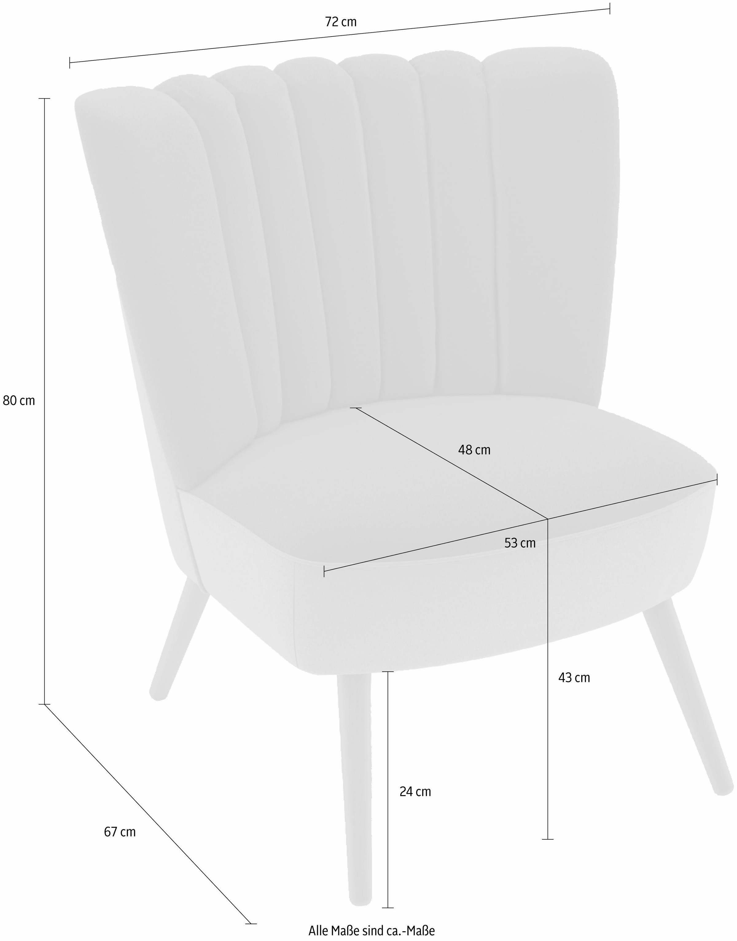 Max Winzer® Sessel »build-a-chair Aspen«, im Retrolook, zum Selbstgestalten